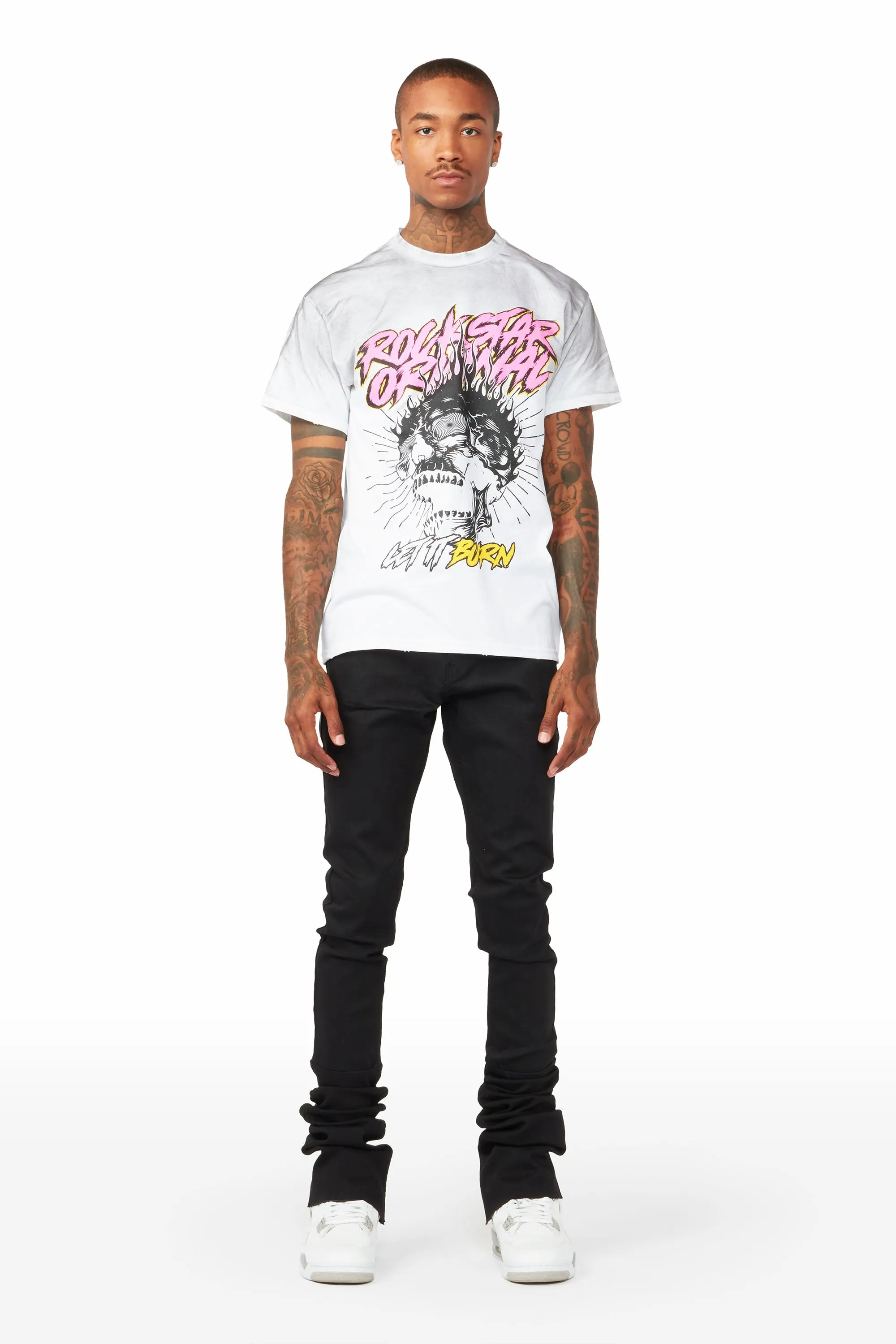 Naypolm White Graphic T-Shirt sold by Rockstar Original product image thumbnail 3