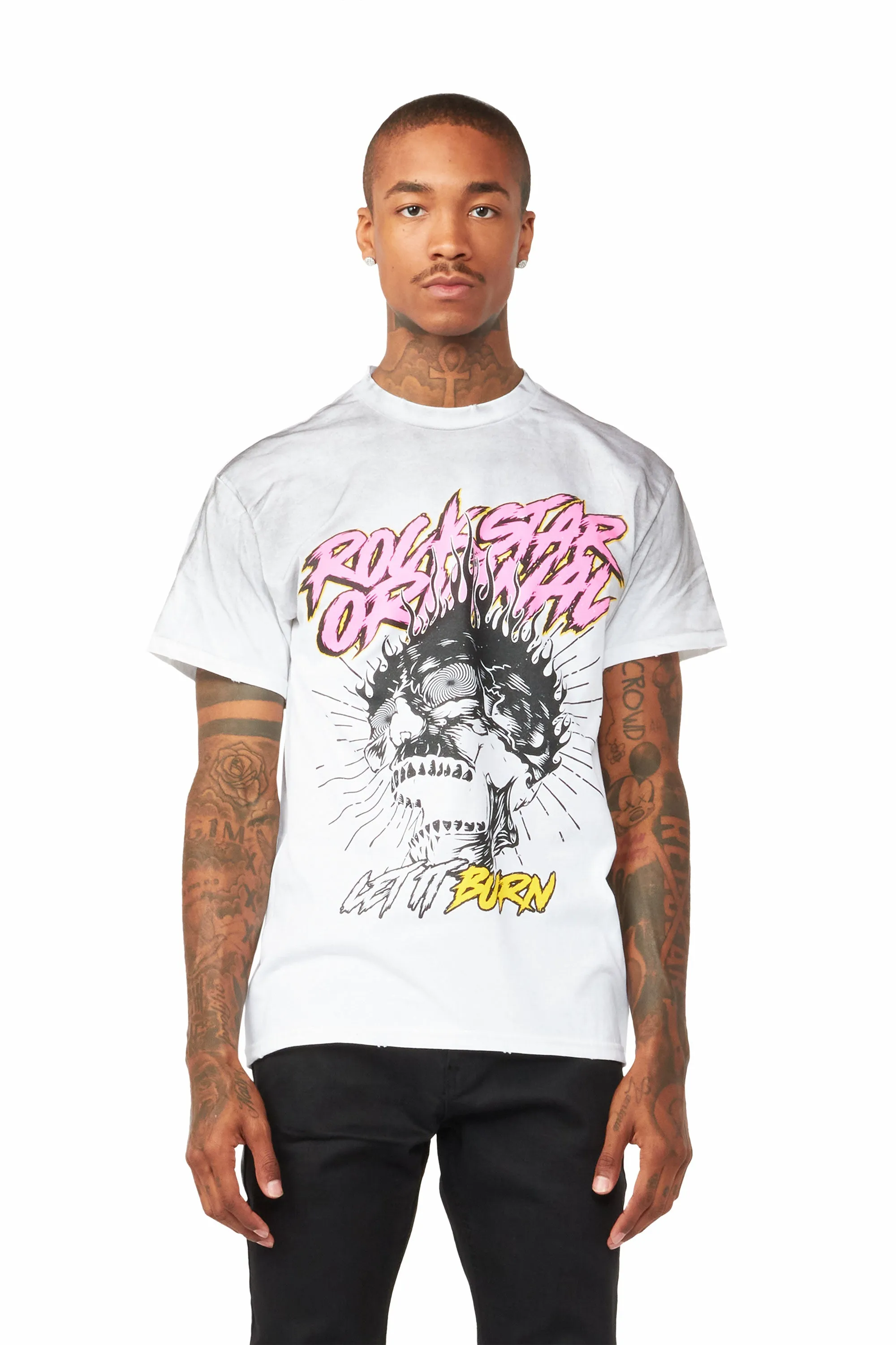 Naypolm White Graphic T-Shirt sold by Rockstar Original product image thumbnail 2