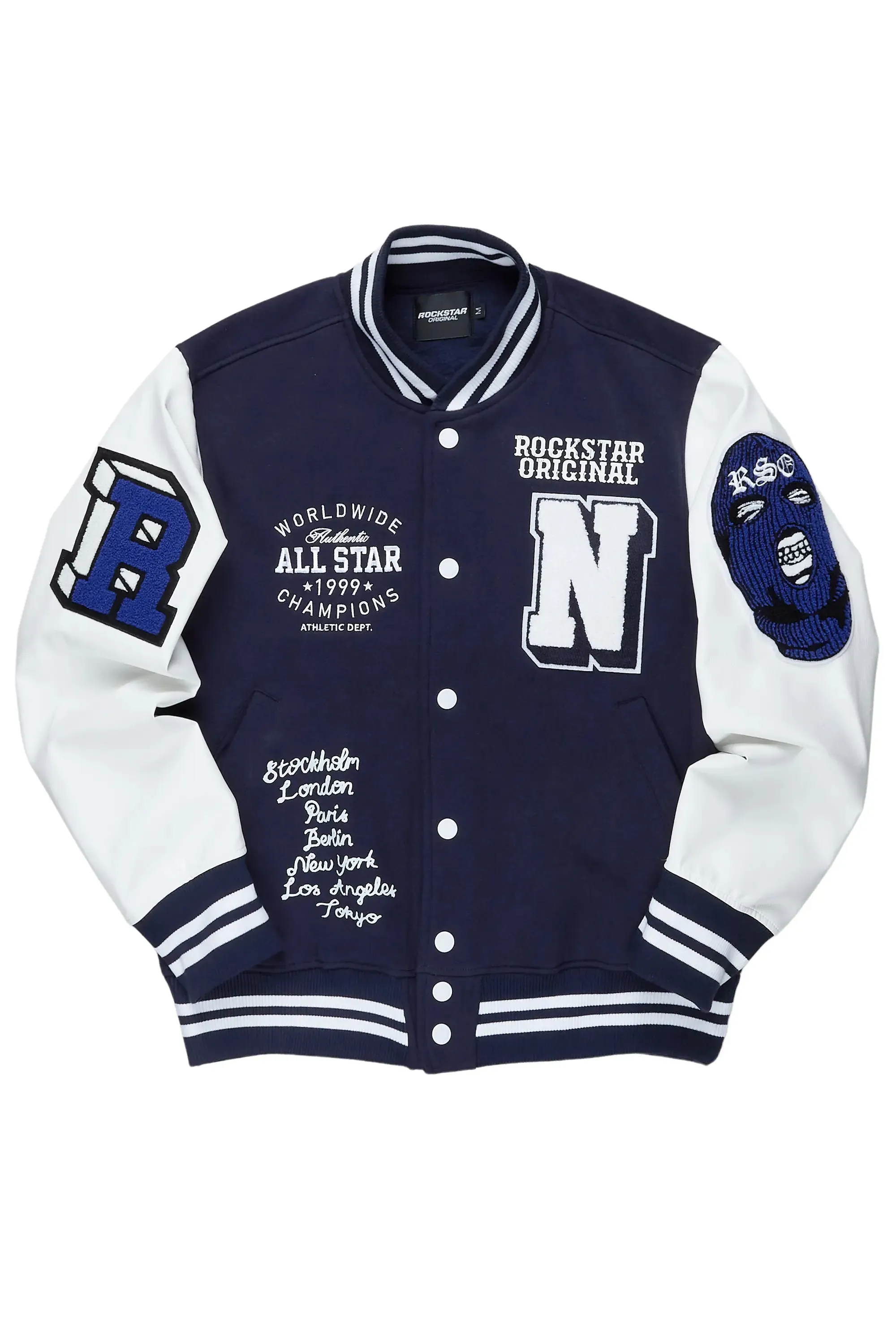 Ennis Navy Varsity Jacket sold by Rockstar Original product image thumbnail 2