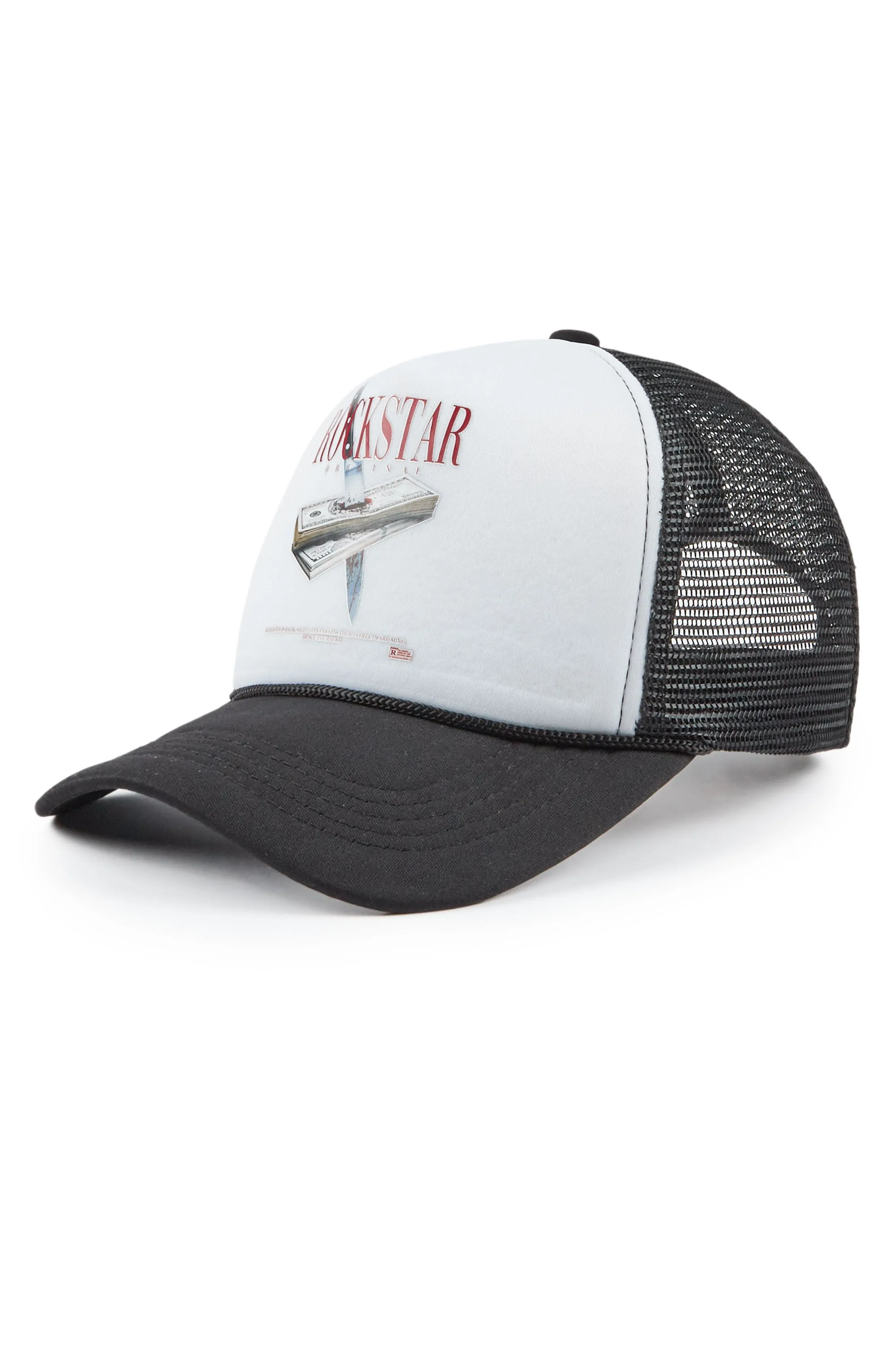 Dayte Nite White/Black Trucker Hat sold by Rockstar Original product image thumbnail 2