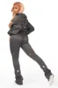 Halloway Dark Grey Zip Up Super Stacked Trackset sold by Rockstar Original