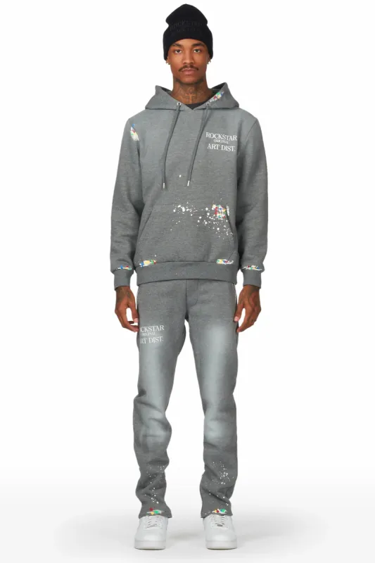 Rockstar Art Dist. Vintage Grey Hoodie Slim Fit Pant Set sold by Rockstar Original