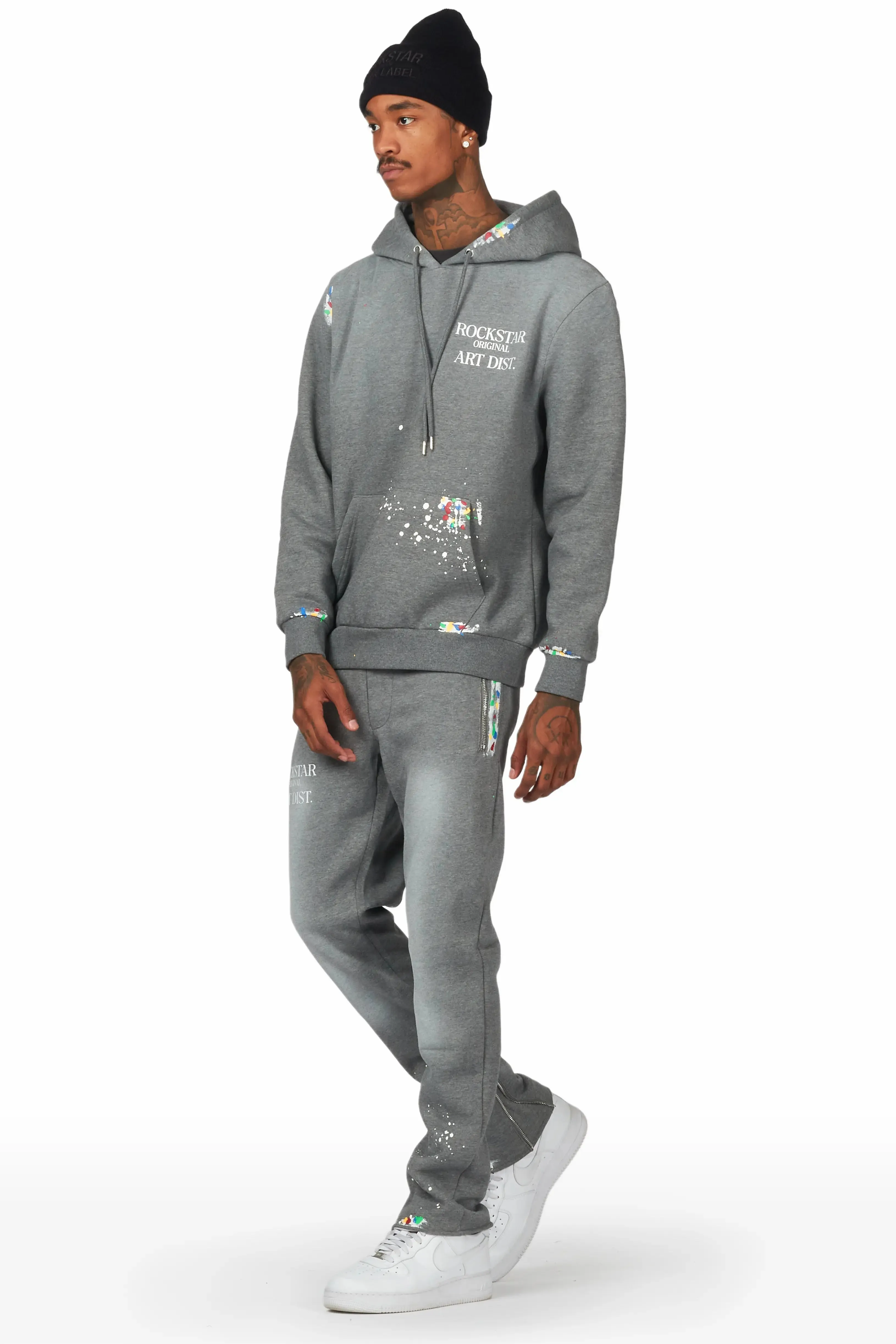 Rockstar Art Dist. Vintage Grey Hoodie Slim Fit Pant Set sold by Rockstar Original product image thumbnail 3