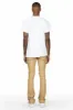 Leopold Beige PU Stacked Flare Jean sold by Rockstar Original