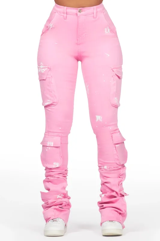 Alloy Pink Painted Super Stacked Jean sold by Rockstar Original
