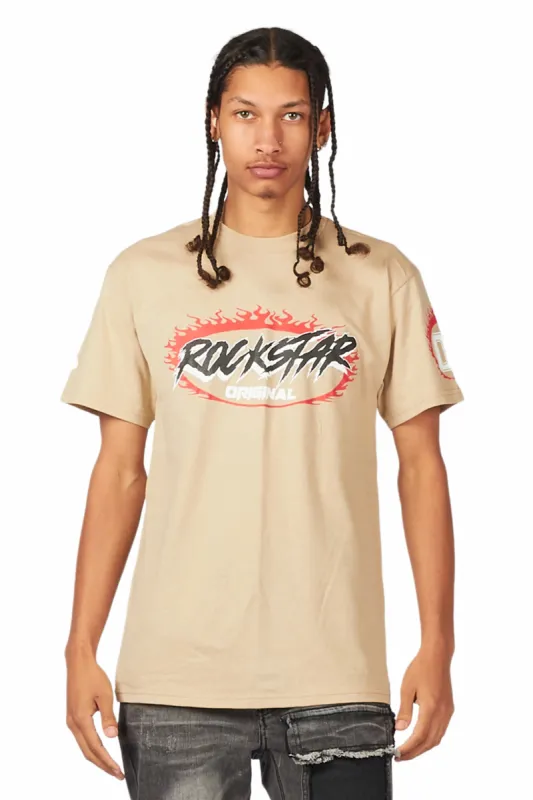 Draven Beige Graphic T-Shirt sold by Rockstar Original