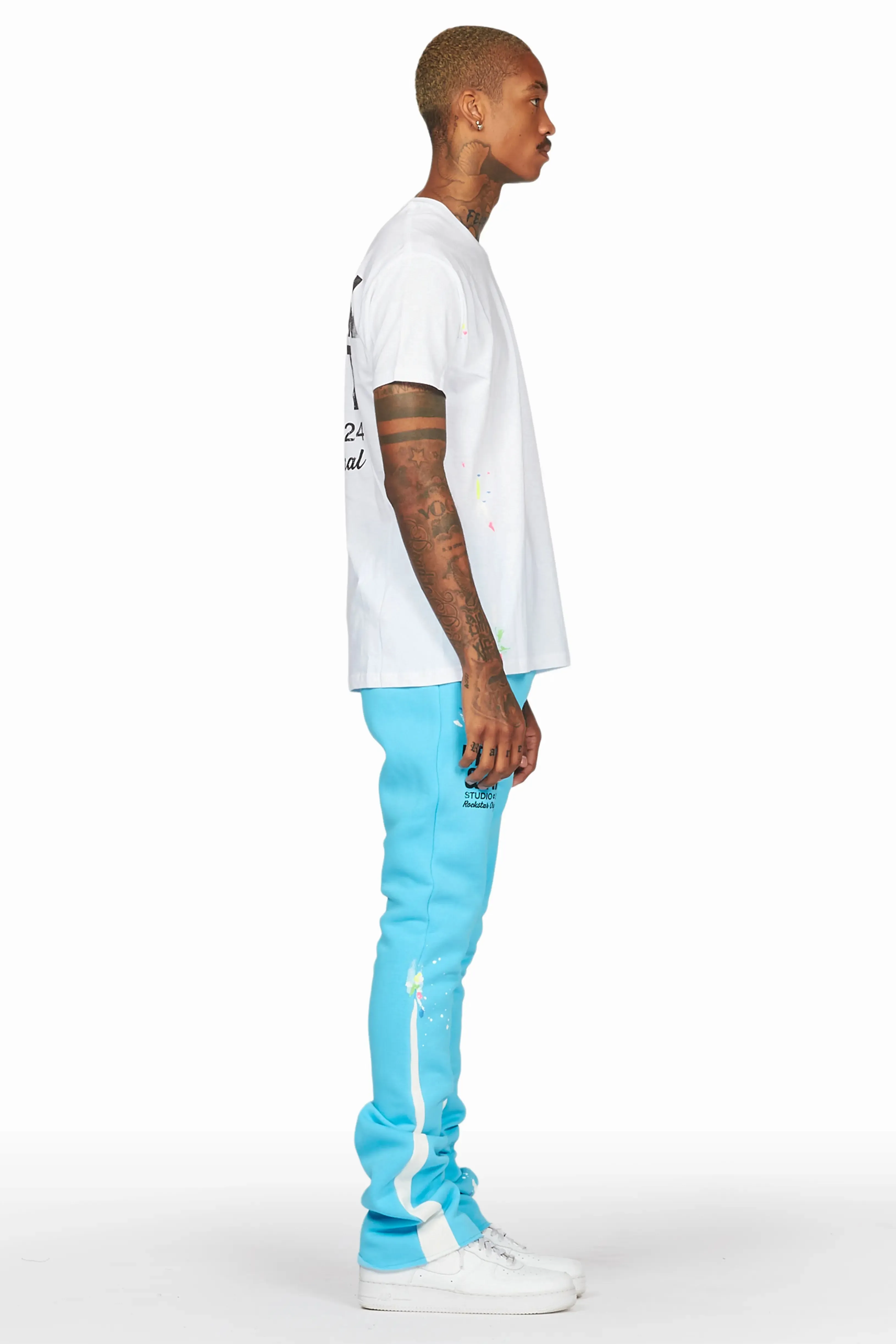 Mancha Blue T-Shirt Stacked Flare Track Set sold by Rockstar Original product image thumbnail 4