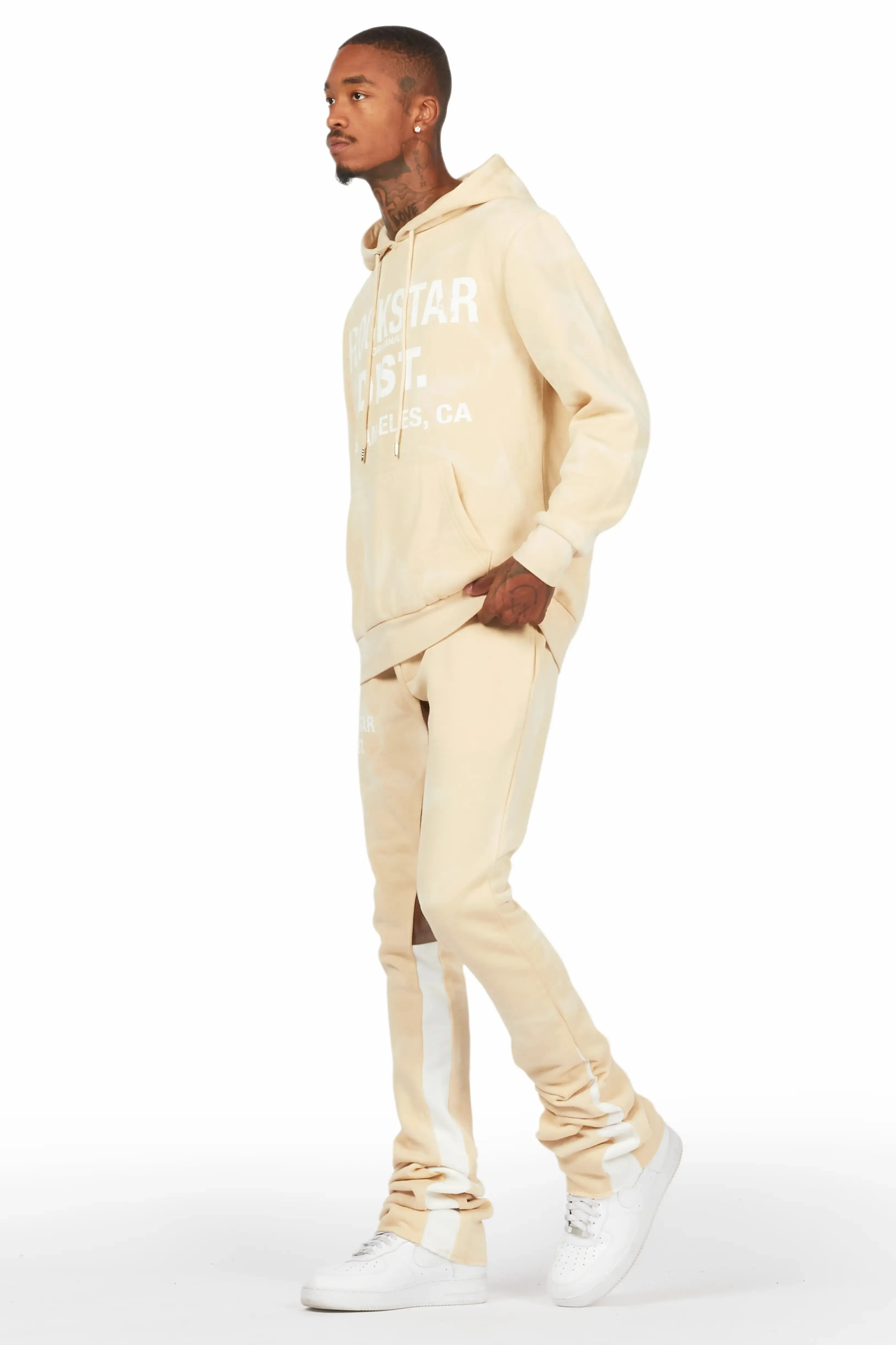 Nelly Beige Hoodie/Super Stacked Flare Pant Set sold by Rockstar Original product image thumbnail 5