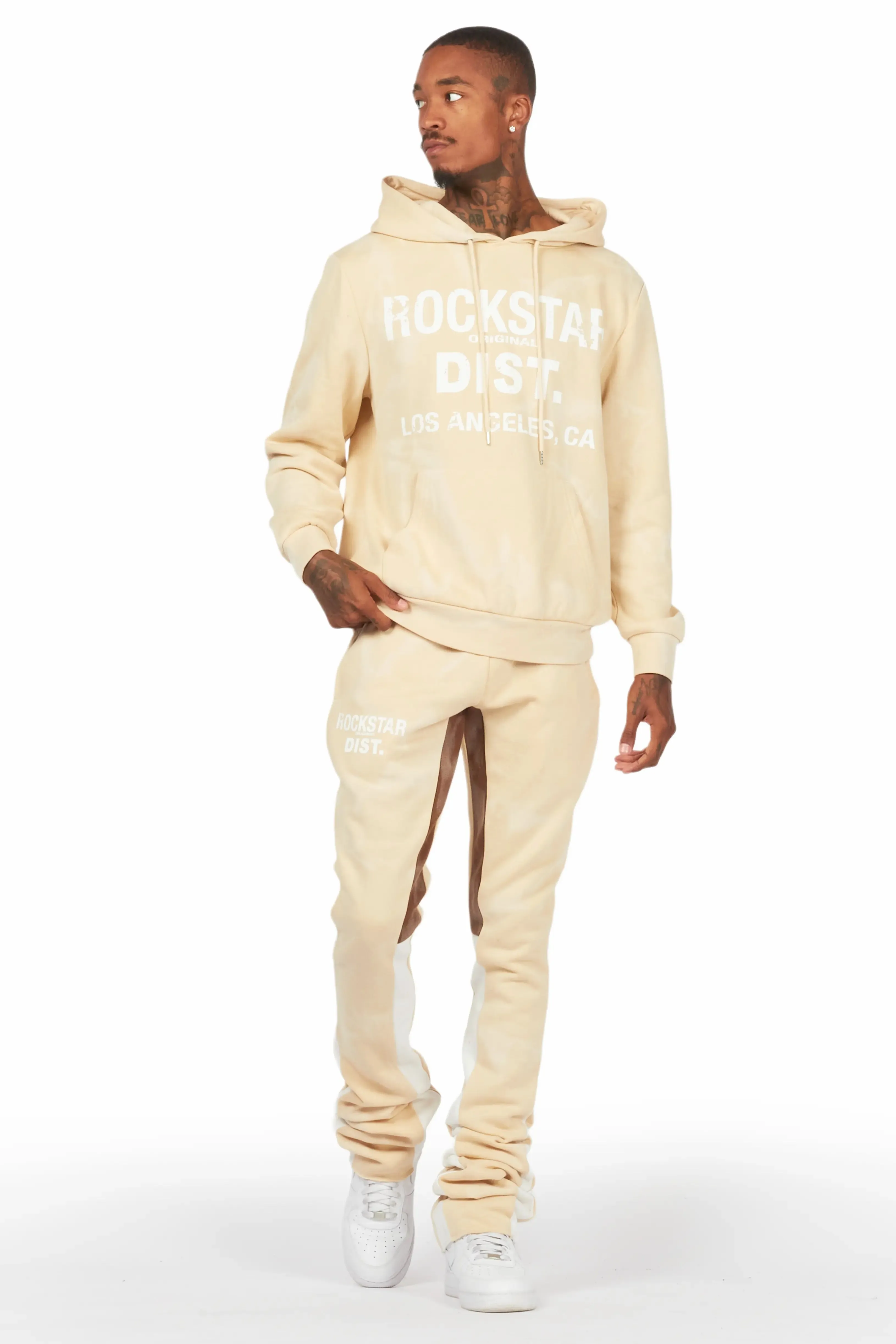 Nelly Beige Hoodie/Super Stacked Flare Pant Set sold by Rockstar Original product image thumbnail 2