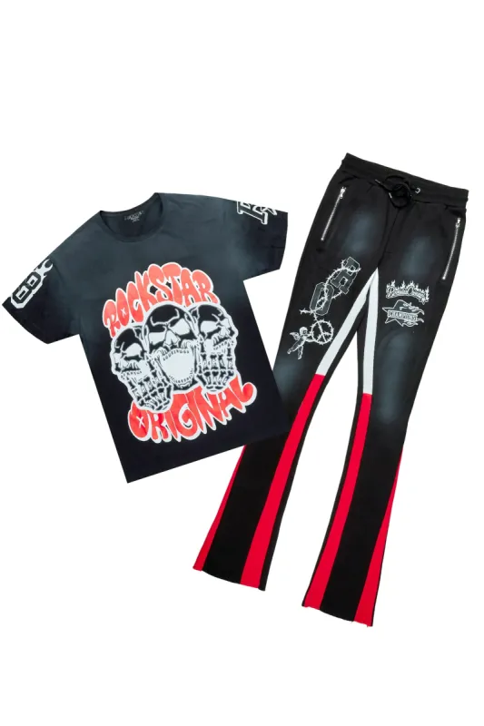 Rune Black T-Shirt/Stacked Flare Track Set sold by Rockstar Original