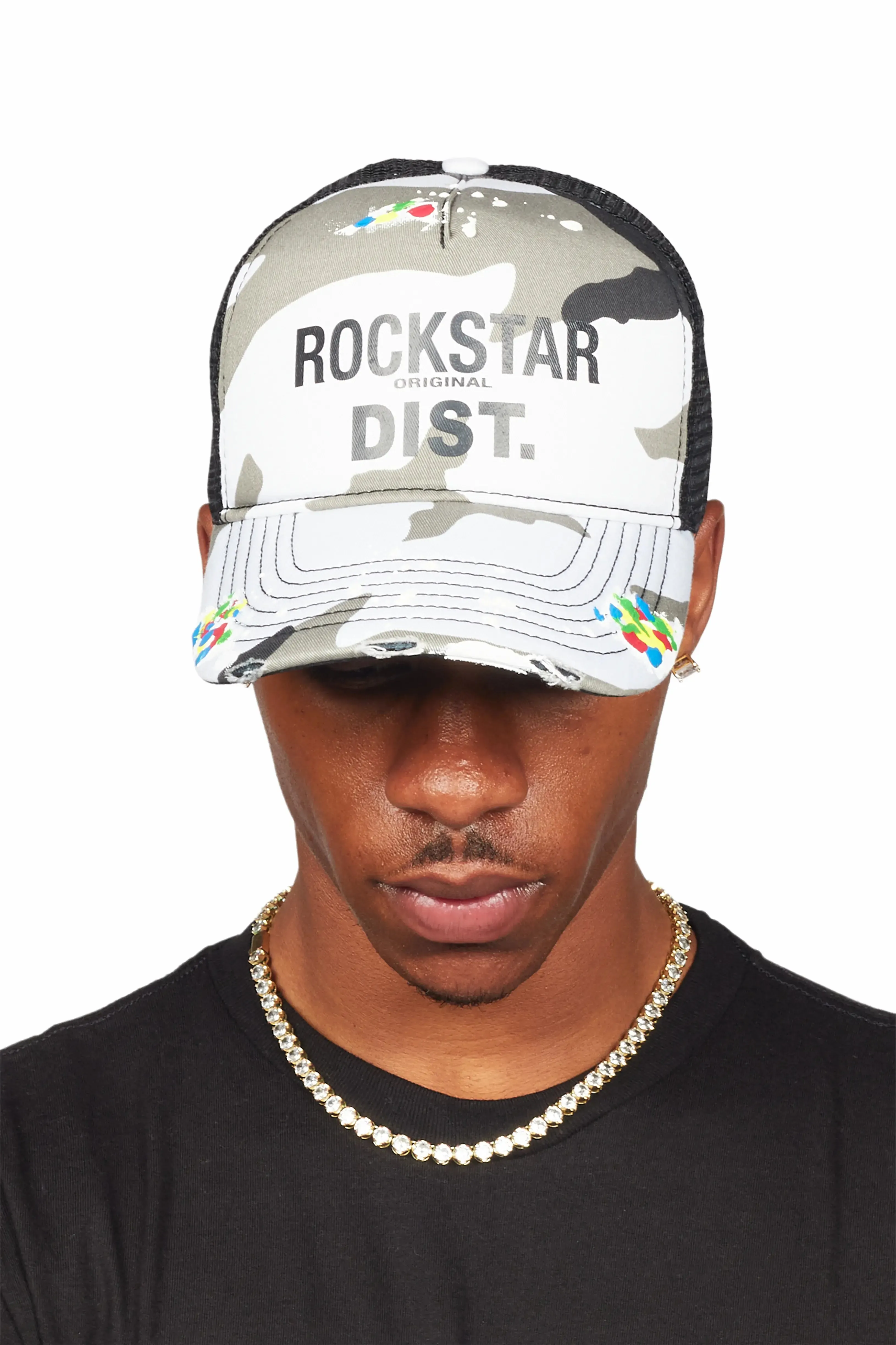 Neptune Black Camo Trucker Hat sold by Rockstar Original product image thumbnail 2