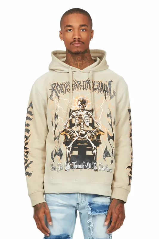 Deathrow Beige Graphic Hoodie sold by Rockstar Original
