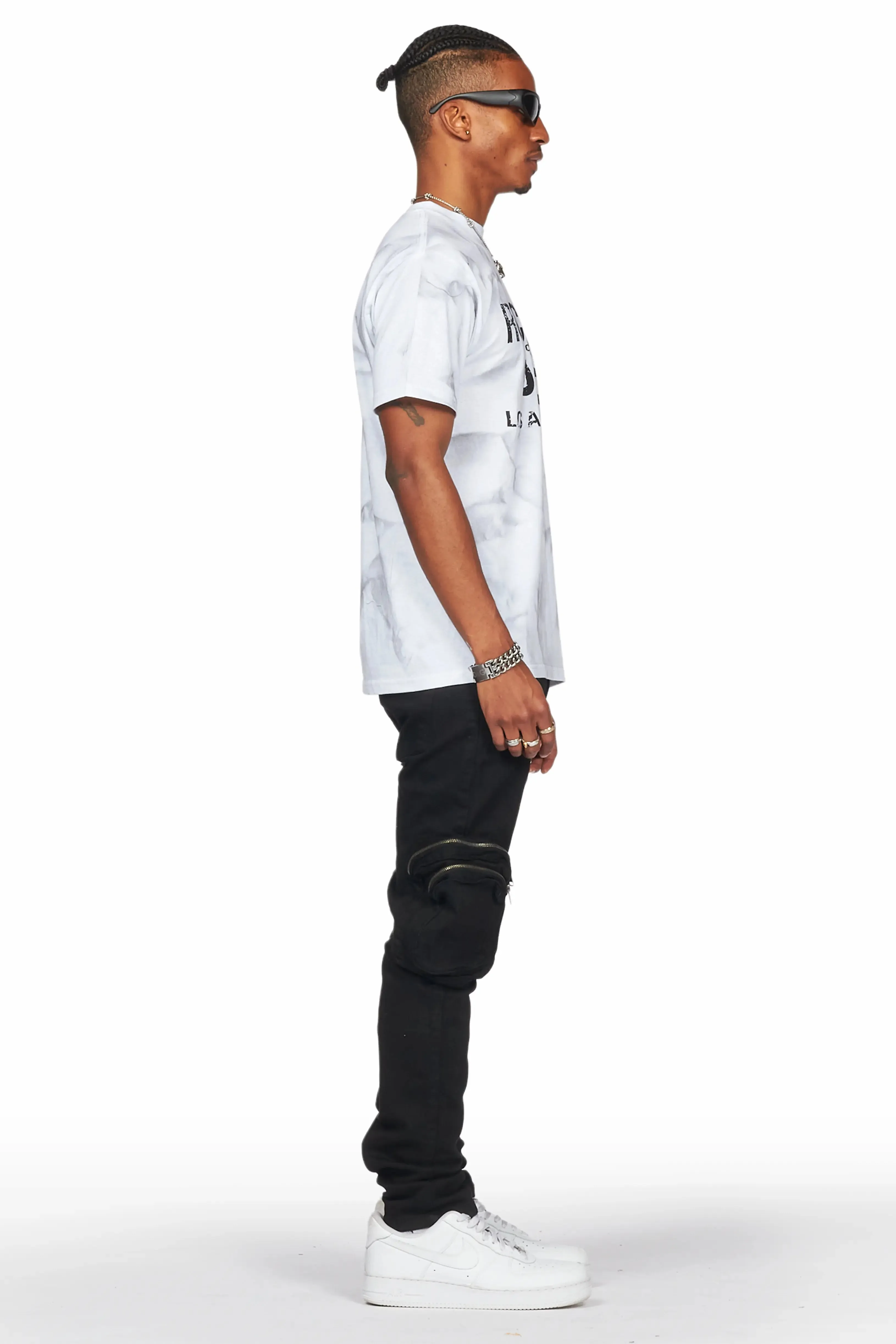 Garren Black Skinny Fit Cargo Jean sold by Rockstar Original product image thumbnail 5