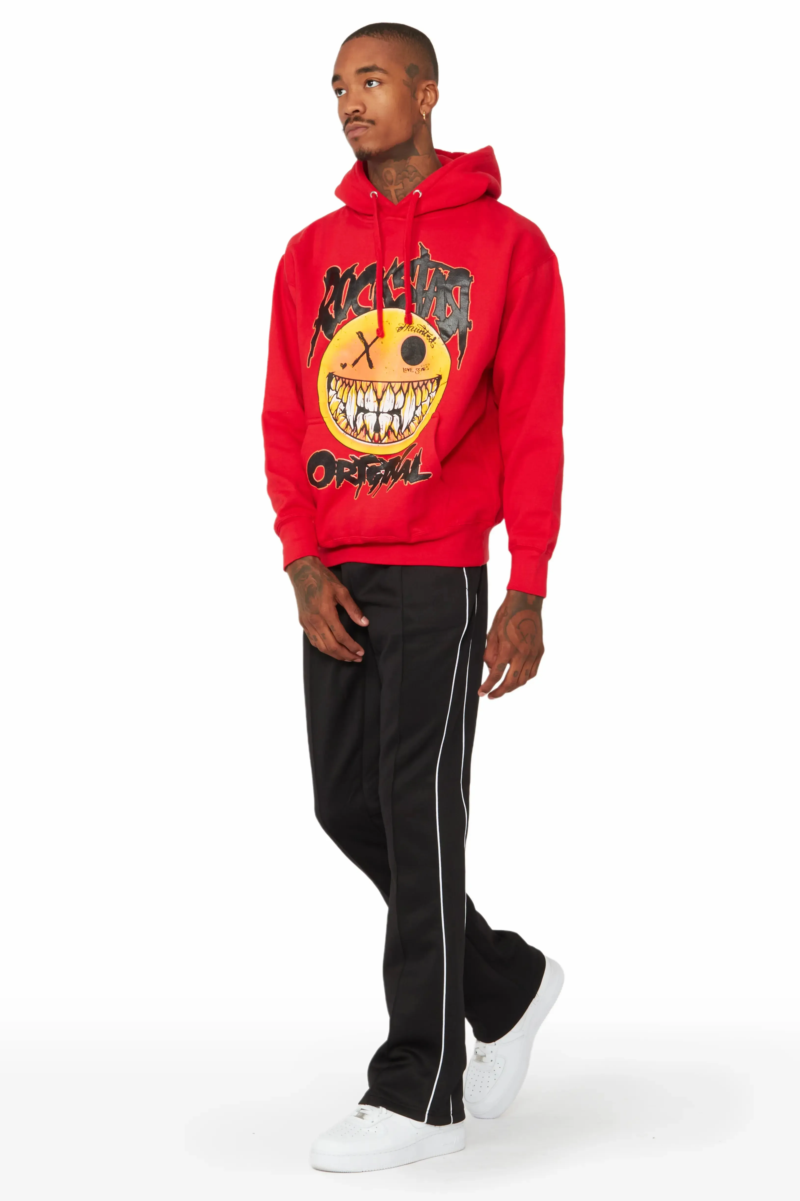 Fraust Red/Black Graphic Hoodie Track Pant Set sold by Rockstar Original product image thumbnail 5