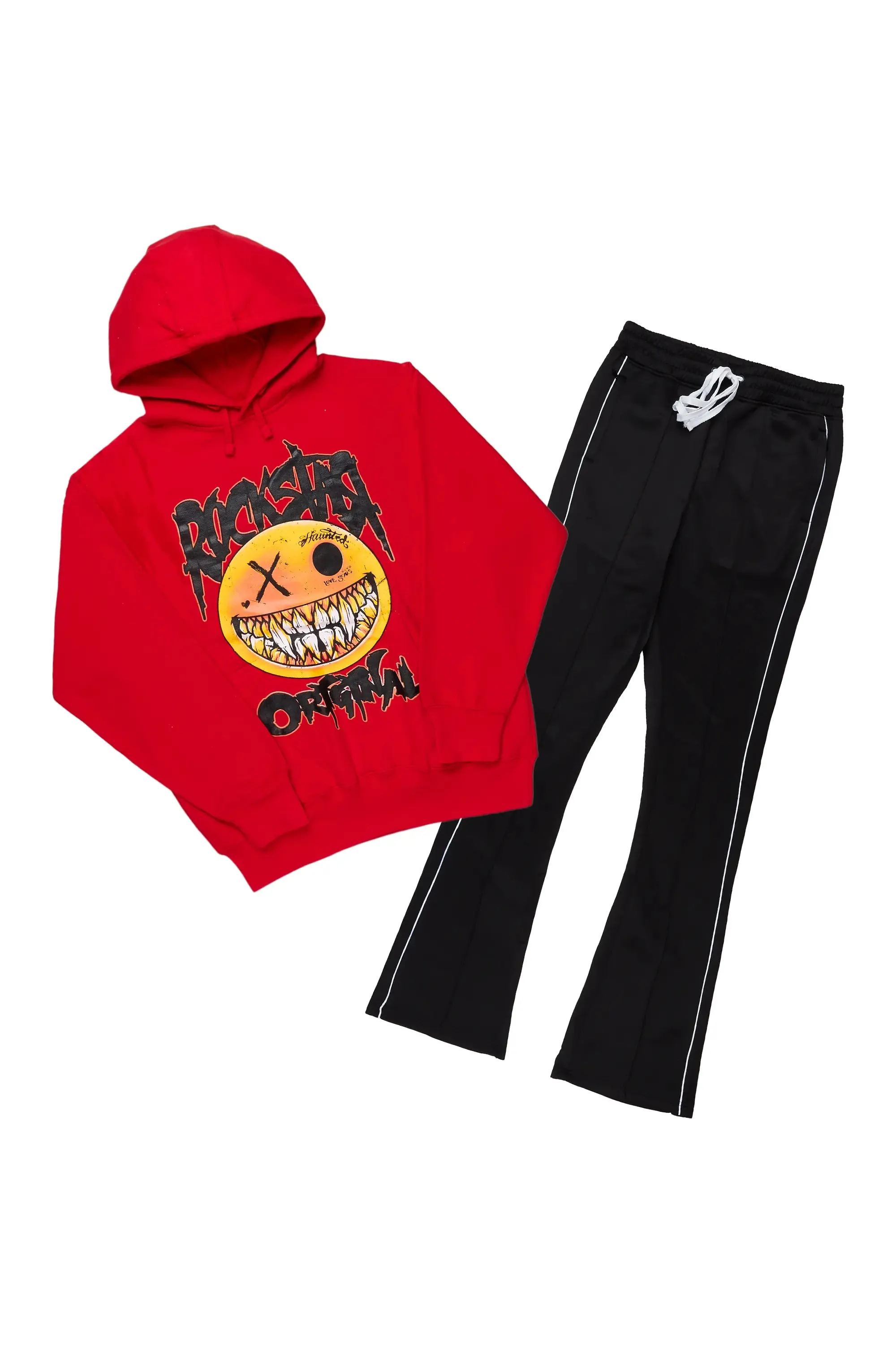 Fraust Red/Black Graphic Hoodie Track Pant Set sold by Rockstar Original product image thumbnail 2