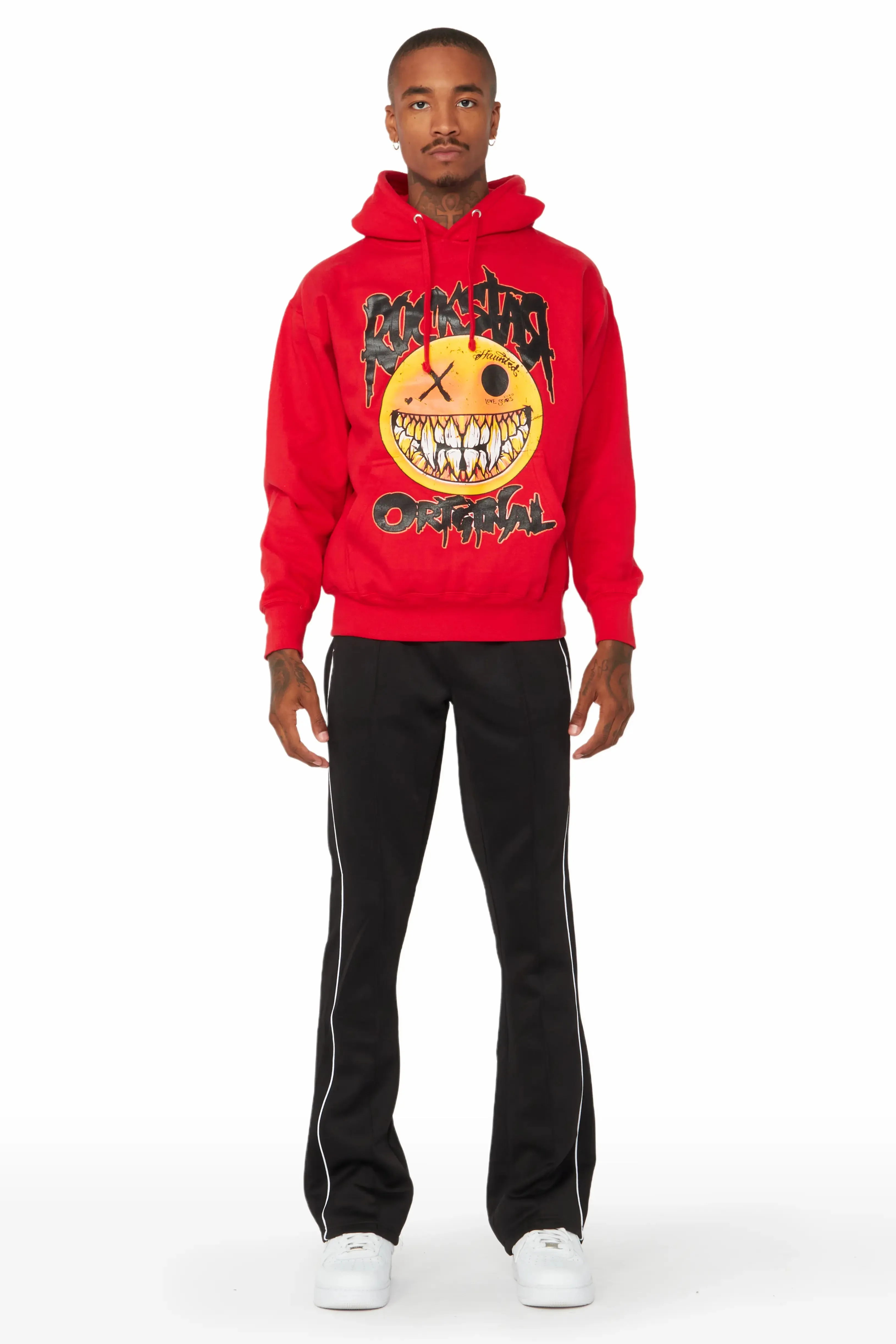 Fraust Red/Black Graphic Hoodie Track Pant Set sold by Rockstar Original