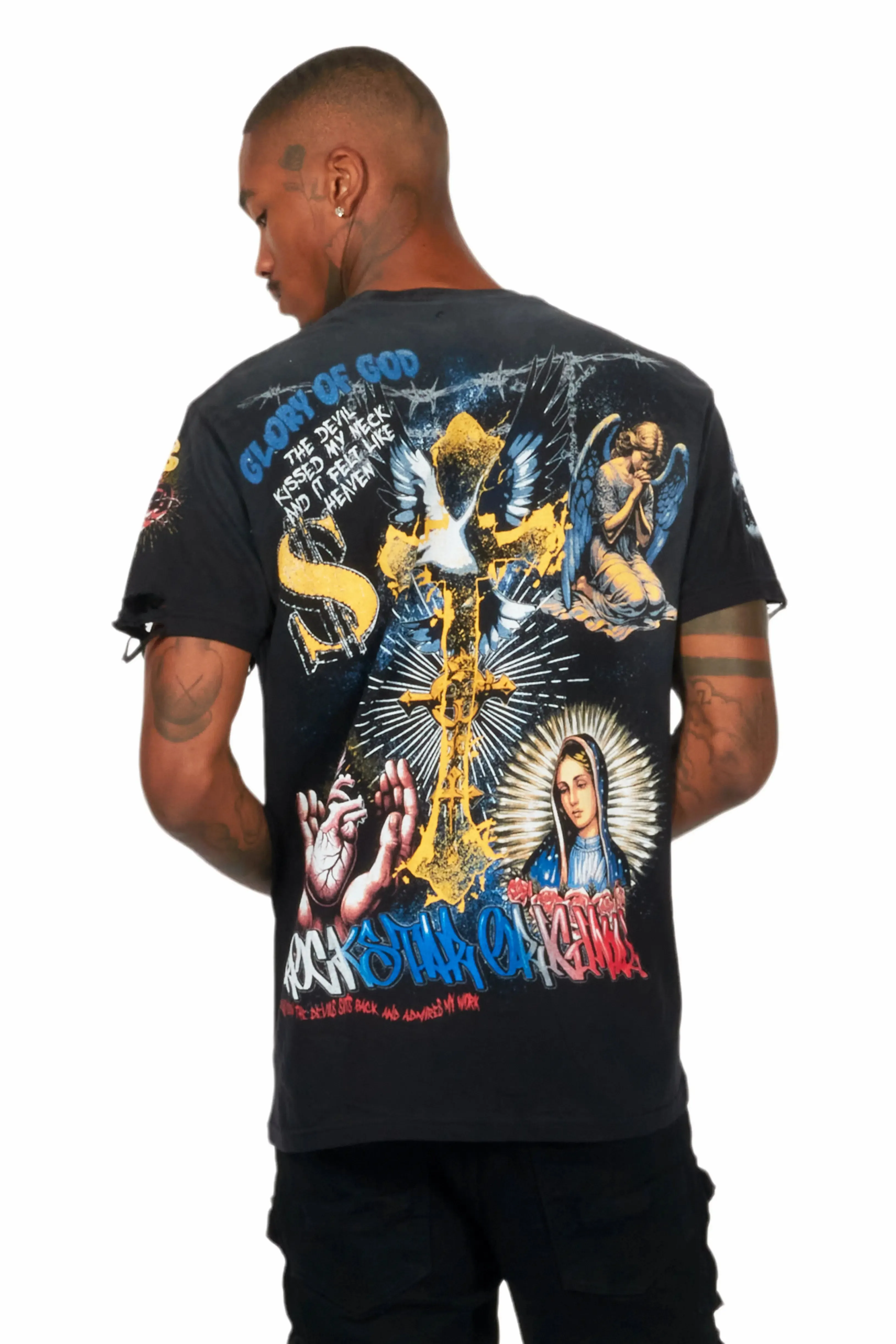 Innis Black Graphic T-Shirt sold by Rockstar Original product image thumbnail 4