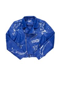 Indi Royal Blue Drippy Biker Jacket sold by Rockstar Original