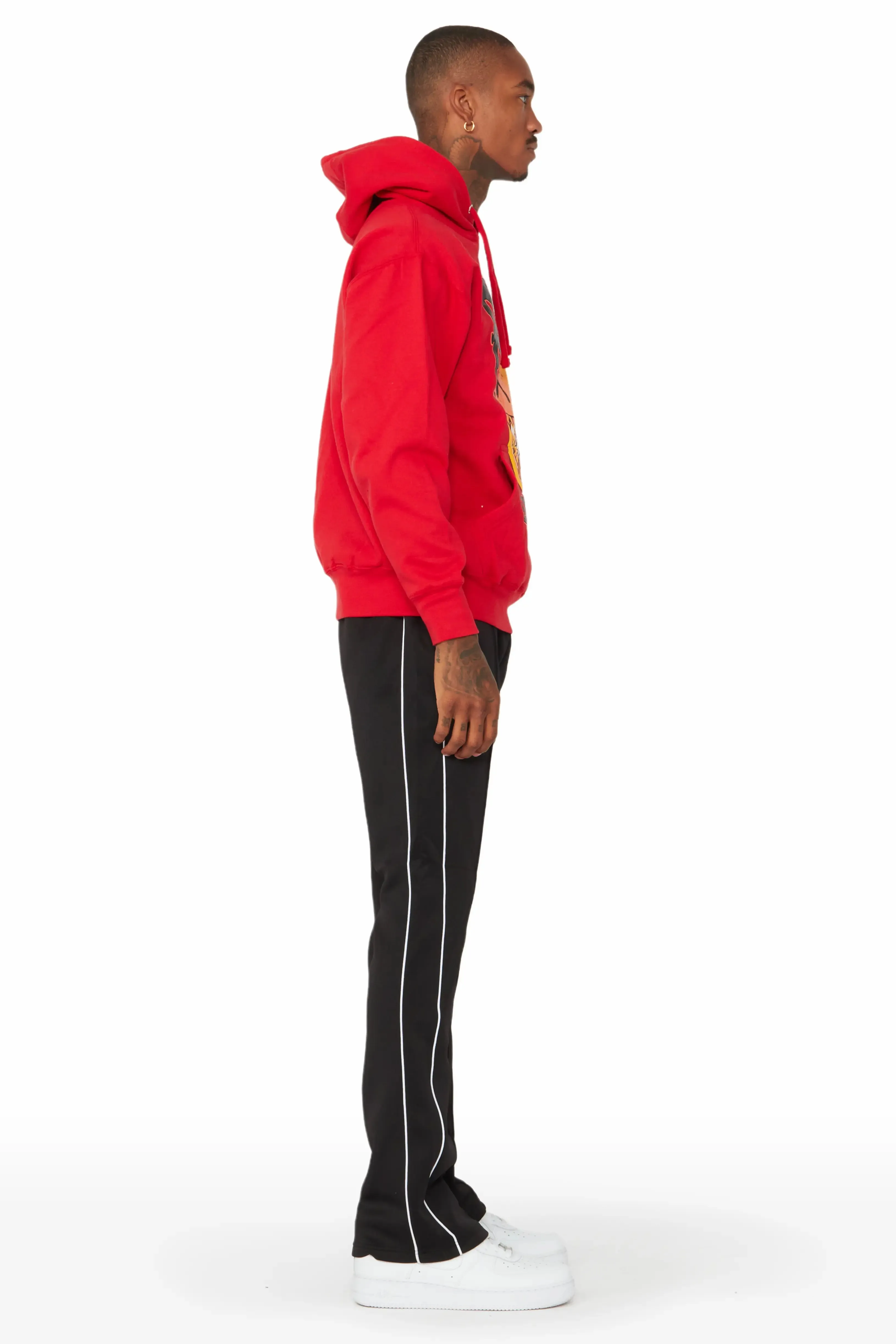 Fraust Red/Black Graphic Hoodie Track Pant Set sold by Rockstar Original product image thumbnail 3