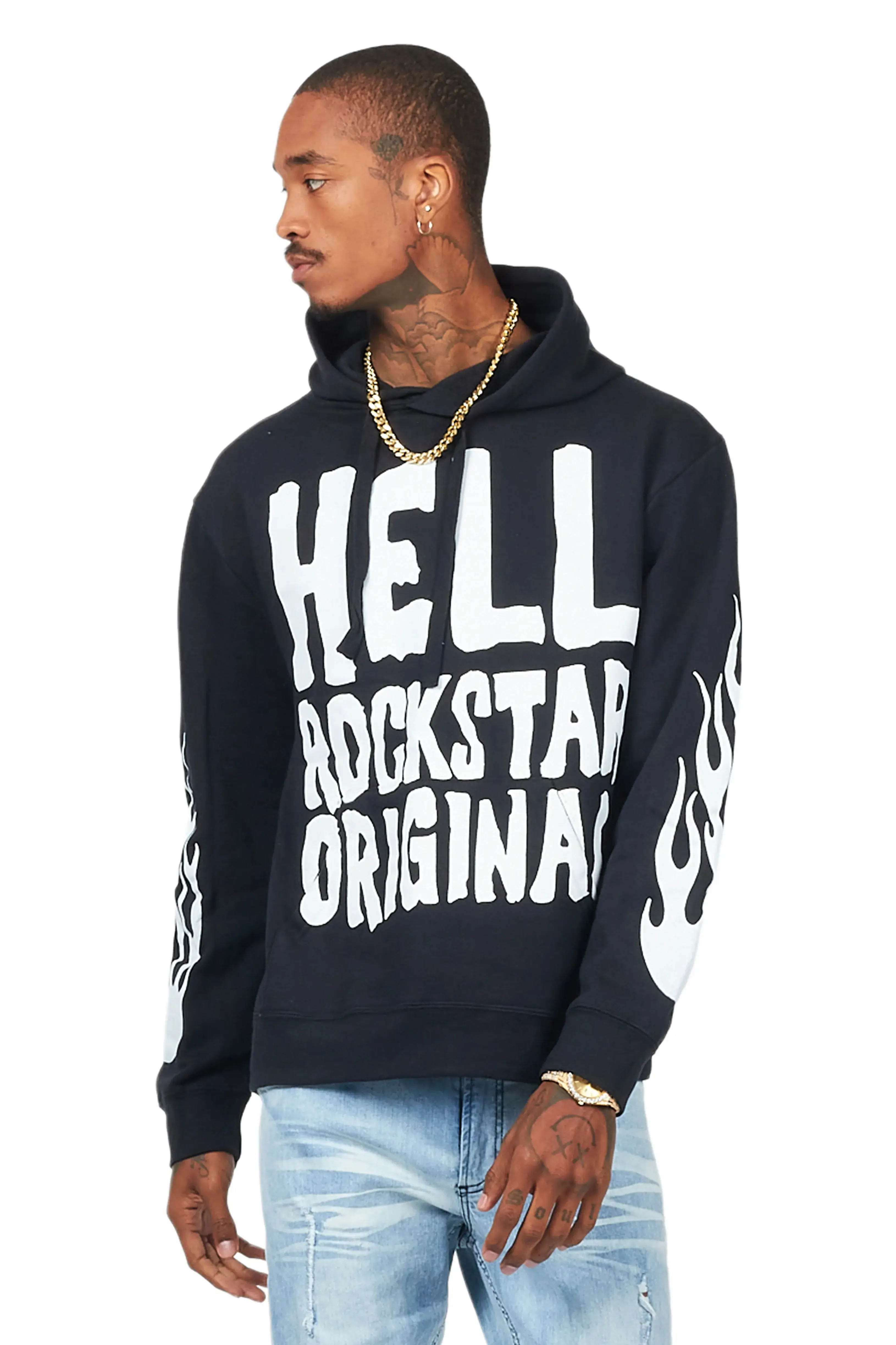 Theon Black Graphic Hoodie sold by Rockstar Original product image thumbnail 4