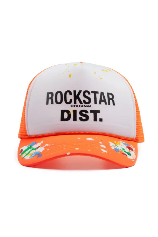 Good Side Only White/Orange Trucker Hat sold by Rockstar Original