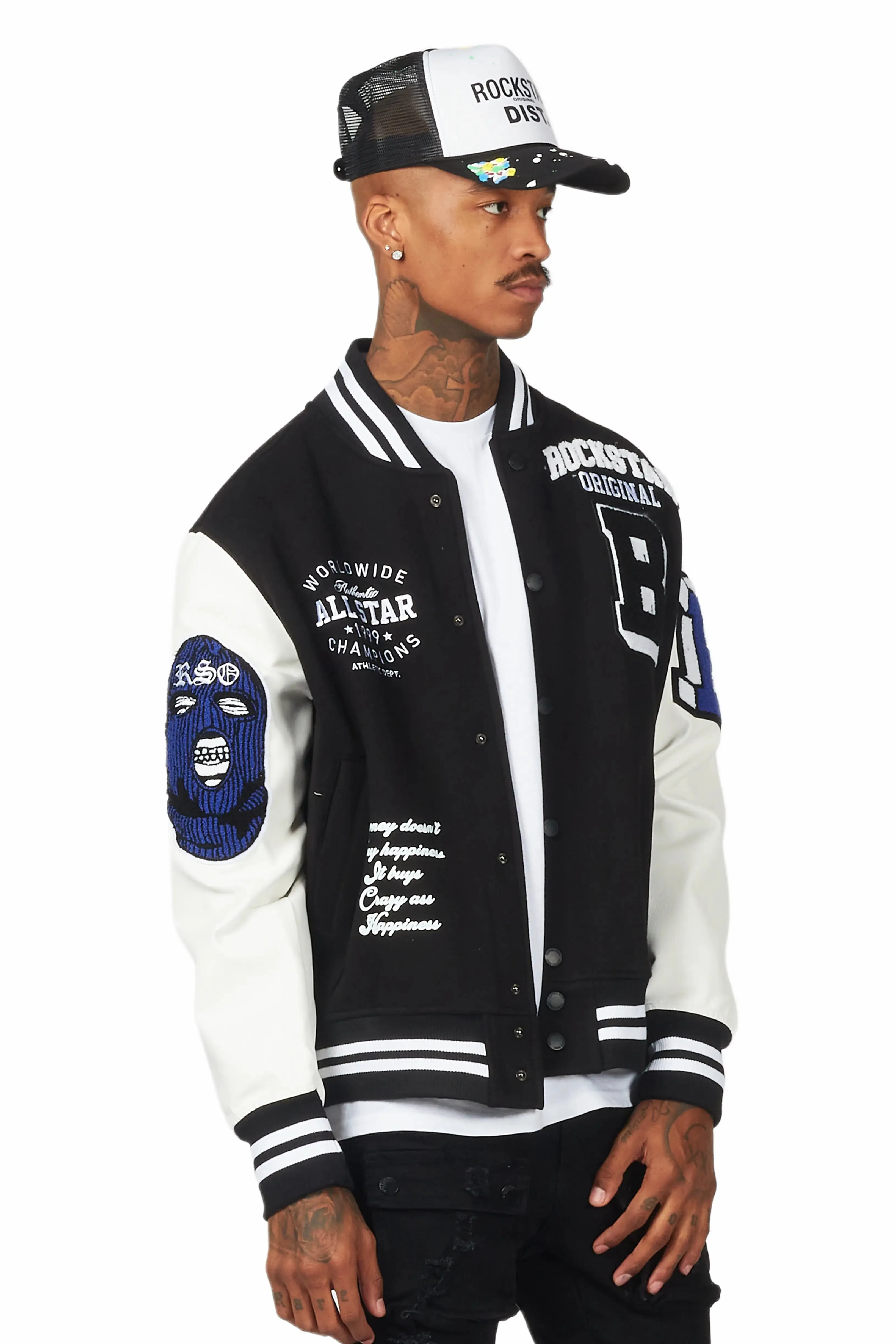 Himiko Black Varsity Jacket sold by Rockstar Original product image thumbnail 5