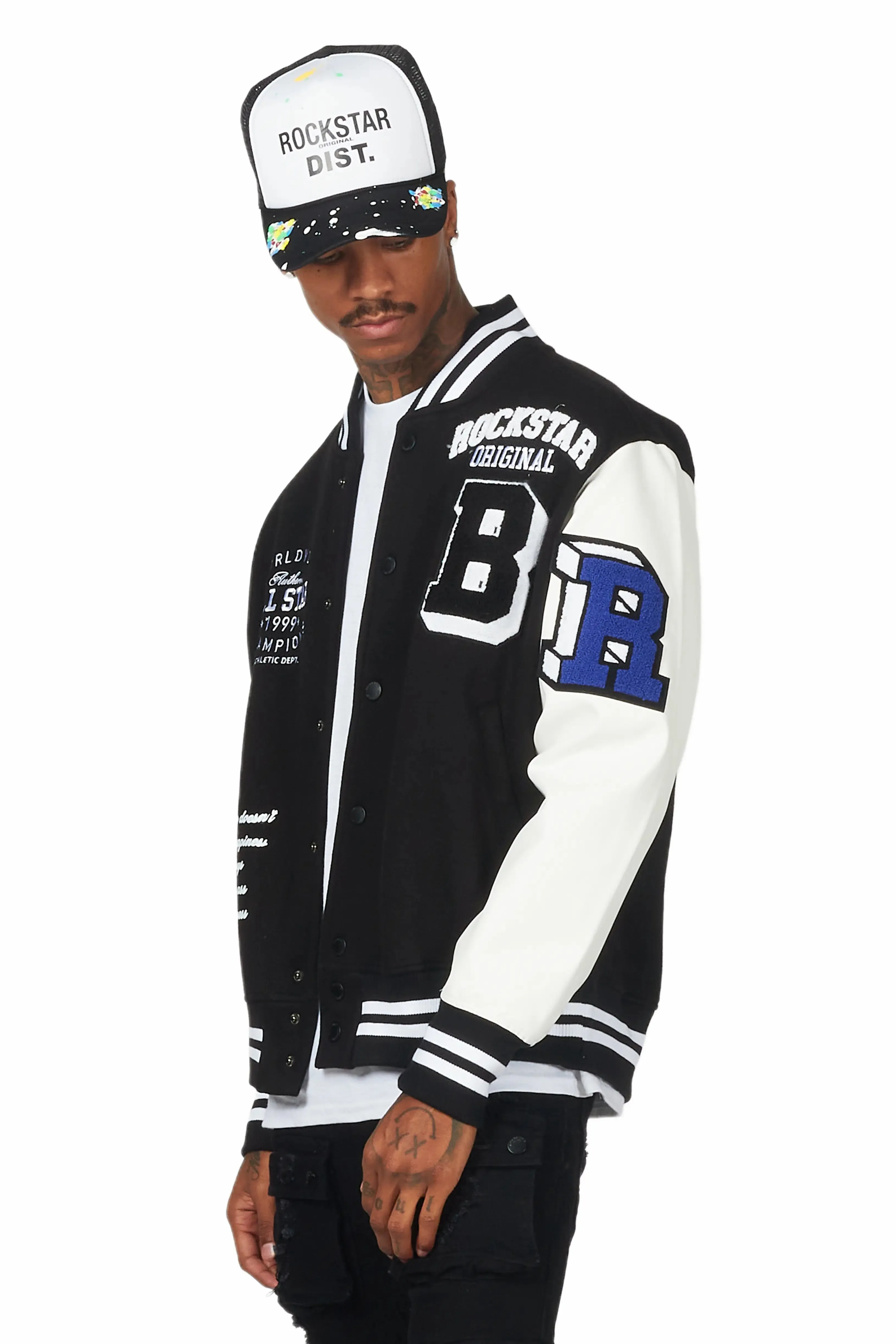 Himiko Black Varsity Jacket sold by Rockstar Original product image thumbnail 4