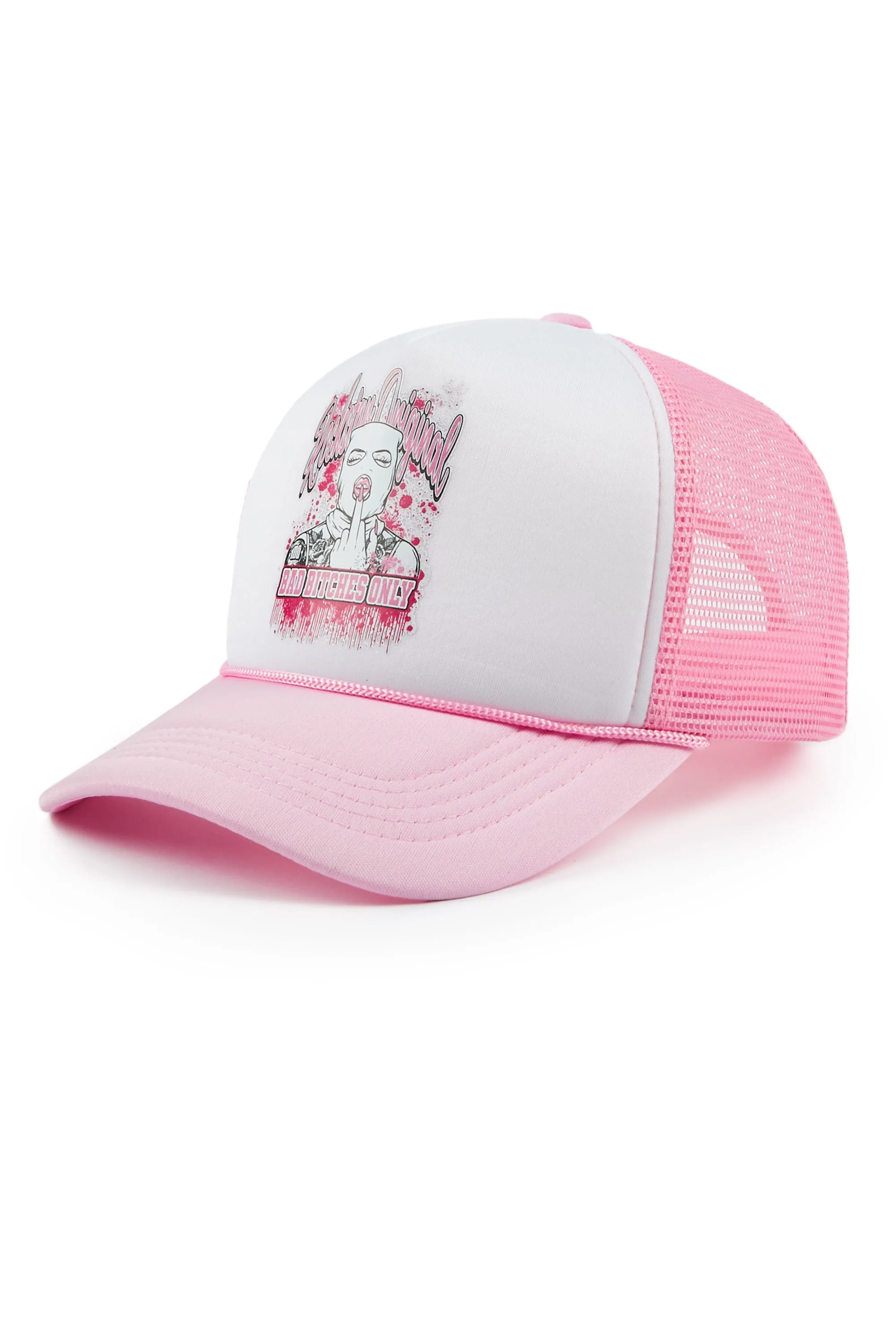Deesepsha White/Pink Trucker Hat sold by Rockstar Original product image thumbnail 2