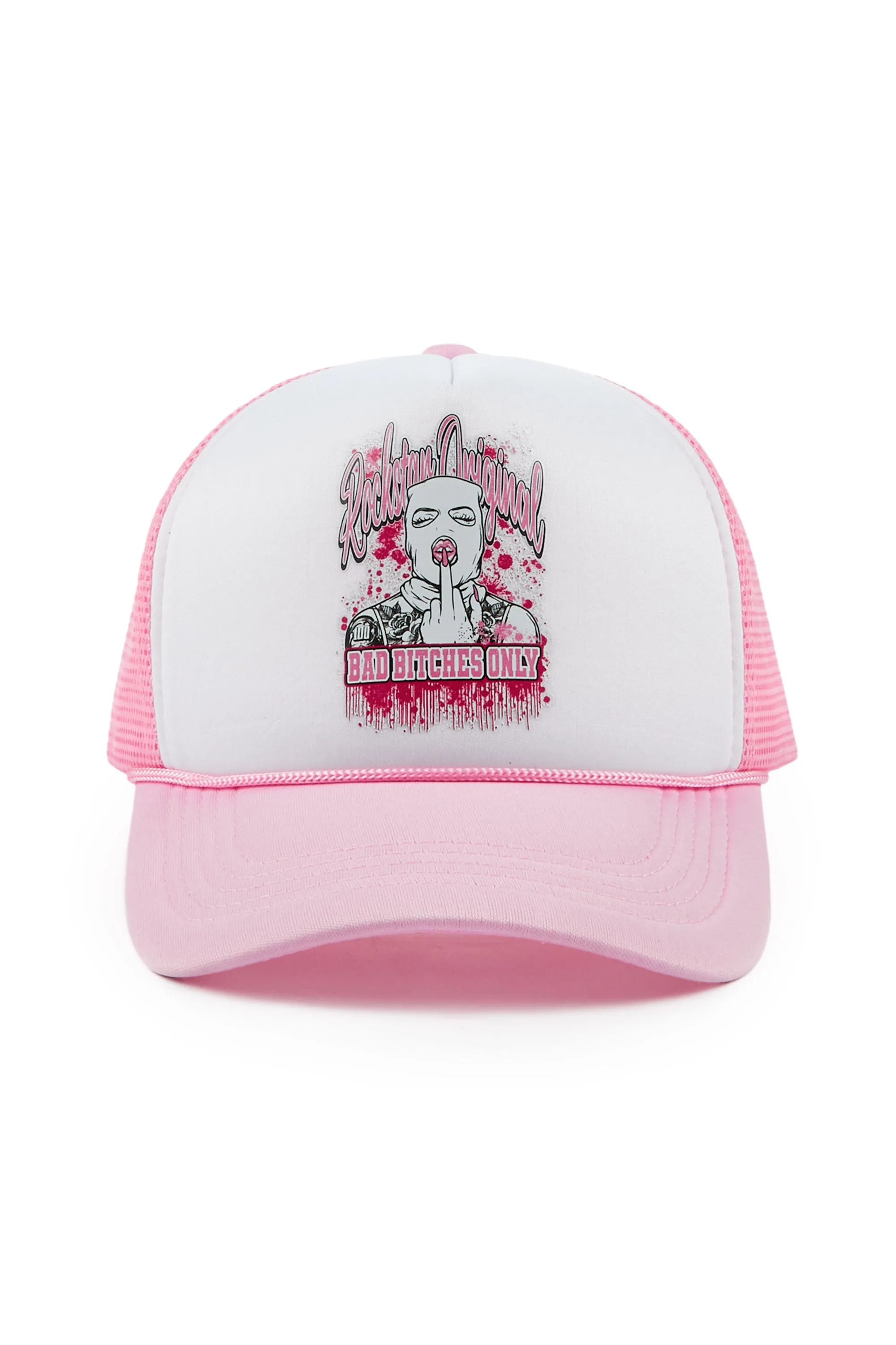 Deesepsha White/Pink Trucker Hat sold by Rockstar Original