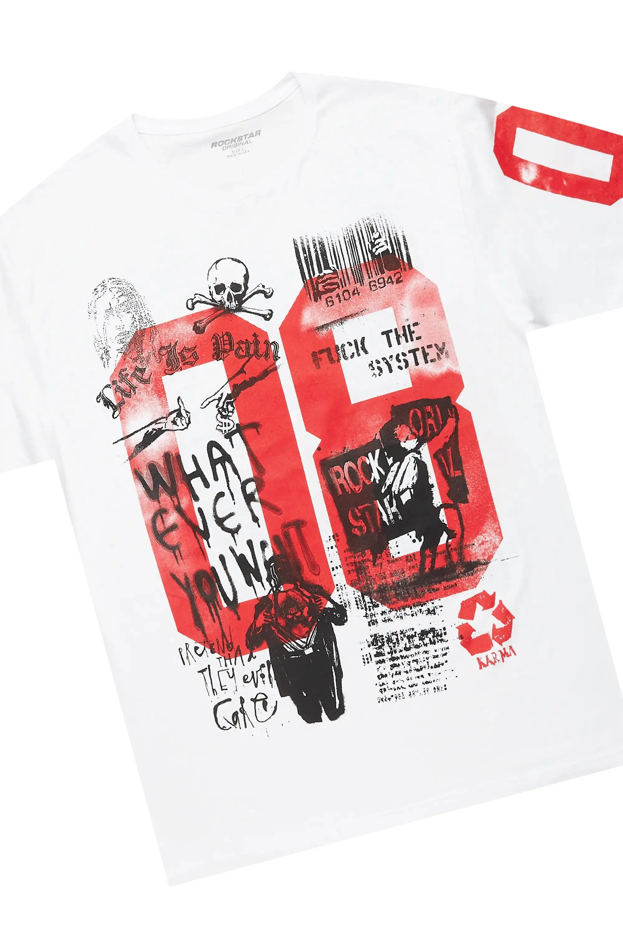 Grill White/Red T-Shirt/Stacked Flare Track Set sold by Rockstar Original product image thumbnail 2