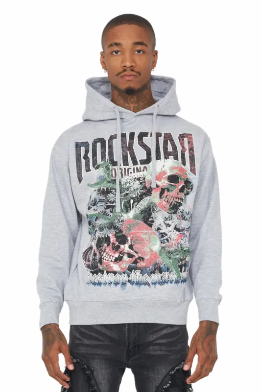 Argent Heather Grey Graphic Hoodie sold by Rockstar Original