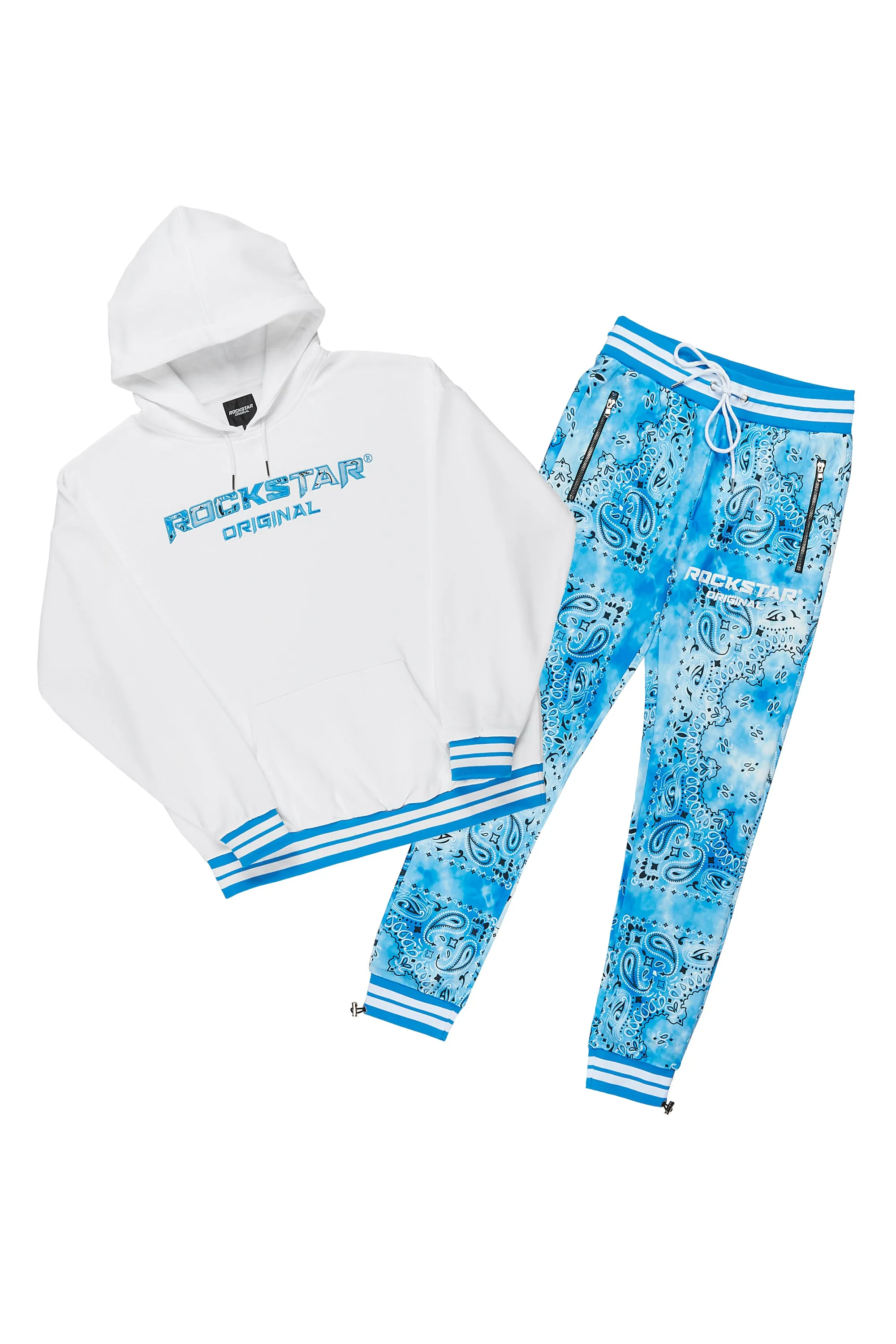 Booker Blue Graphic Hoodie Track Set sold by Rockstar Original