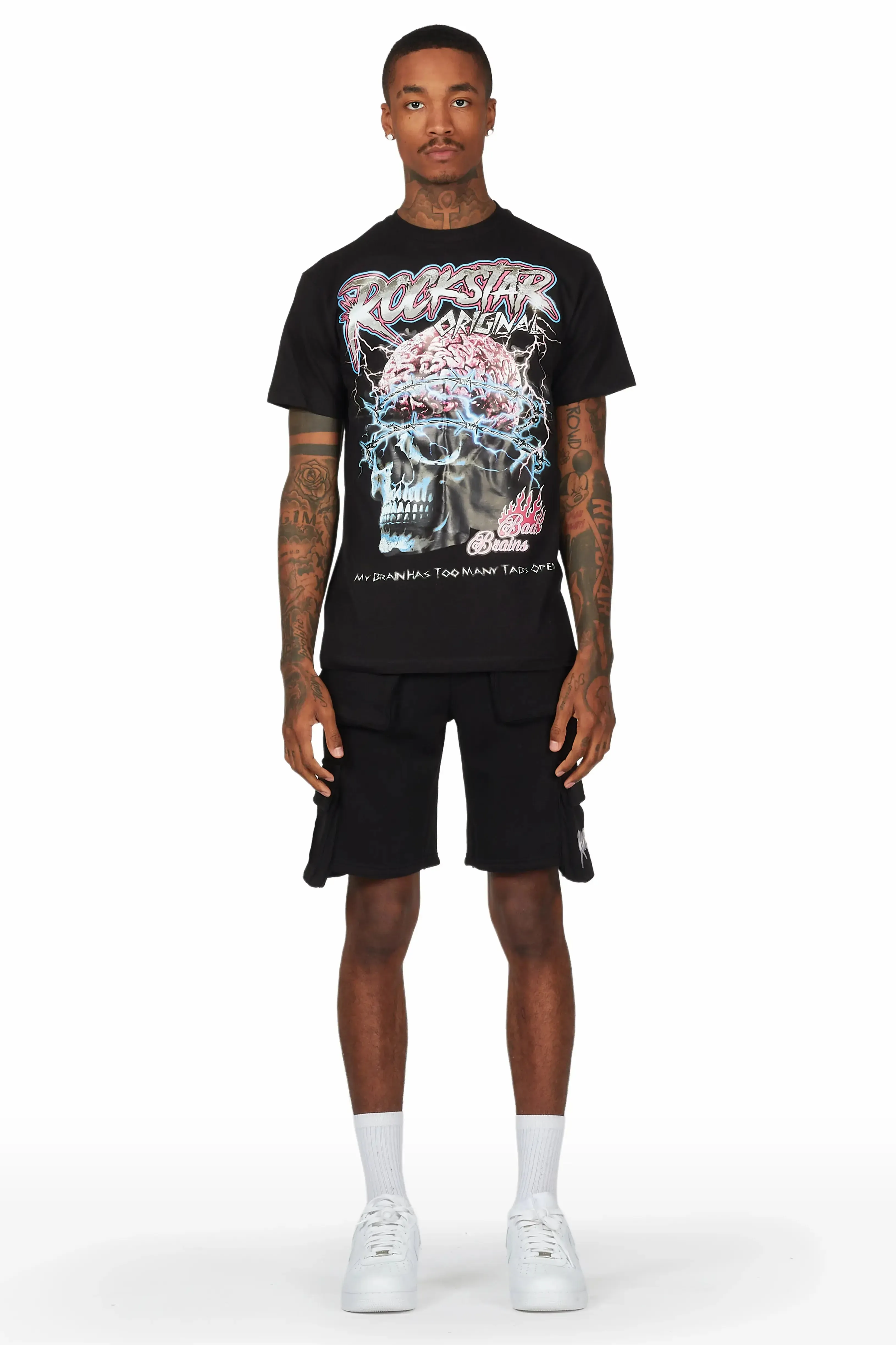 Bad Brains Black T-Shirt Short Set sold by Rockstar Original product image thumbnail 2