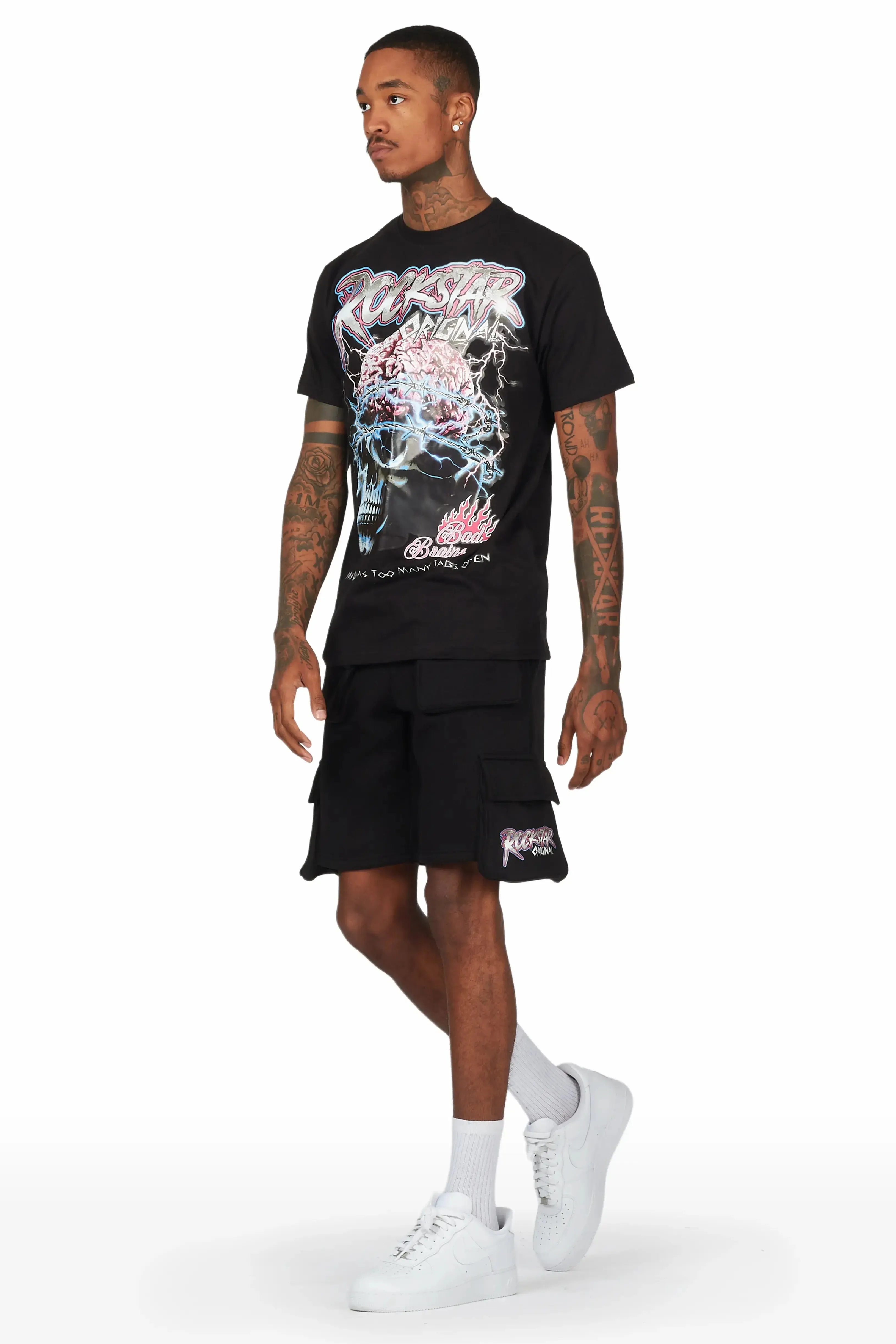 Bad Brains Black T-Shirt Short Set sold by Rockstar Original product image thumbnail 3