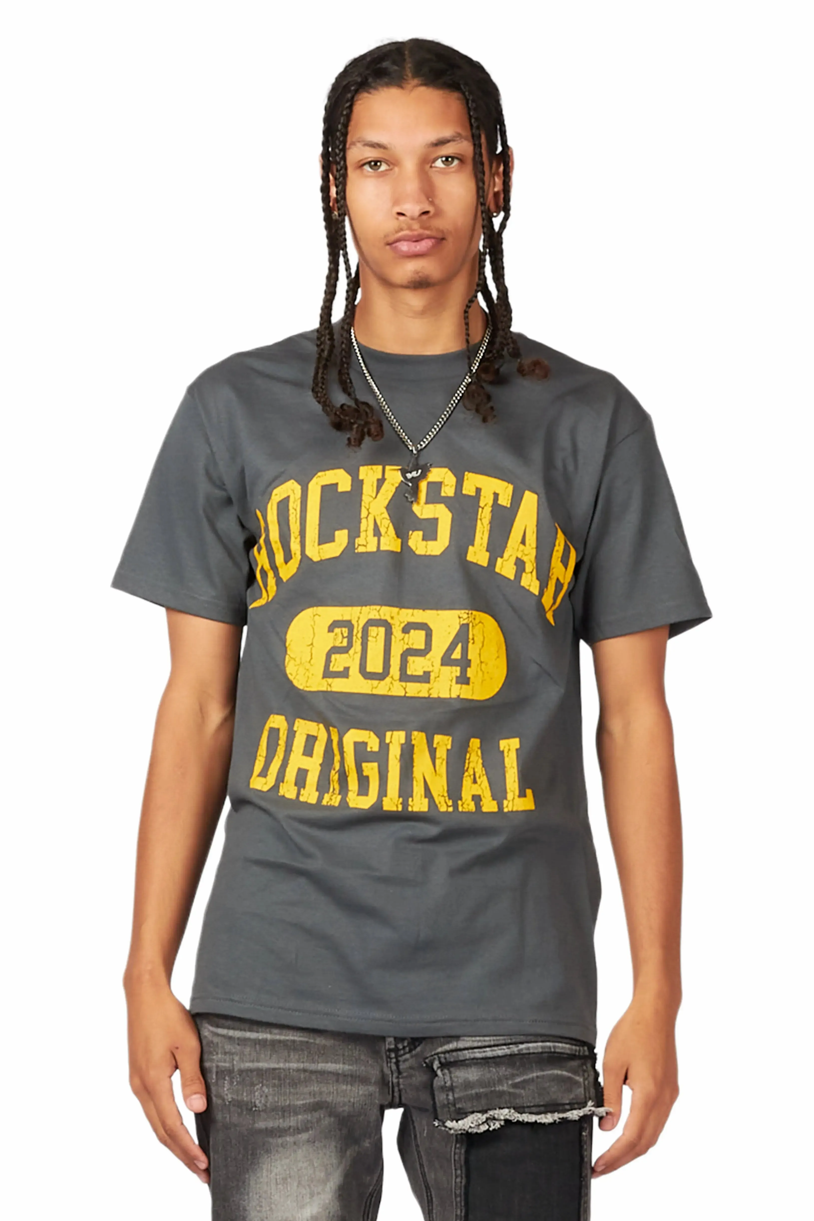 Members Charcoal Graphic T-Shirt sold by Rockstar Original product image thumbnail 2