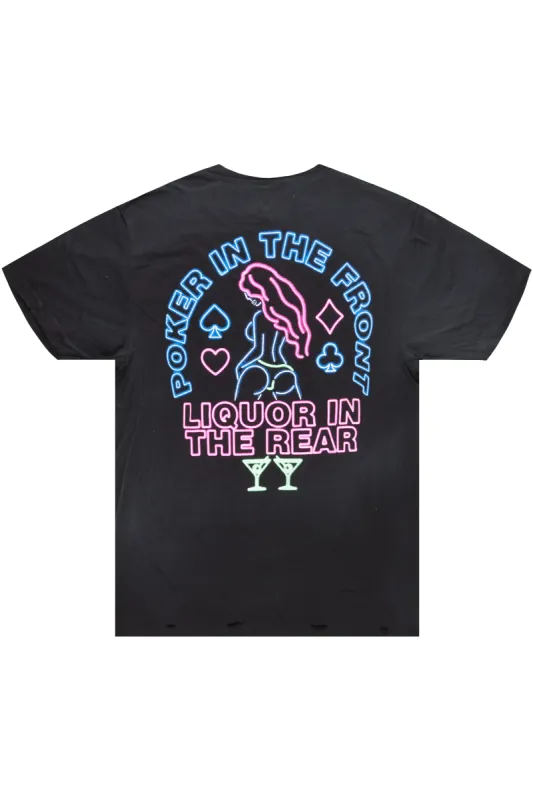 Plaeboy Black Graphic T-Shirt made by Rockstar Original