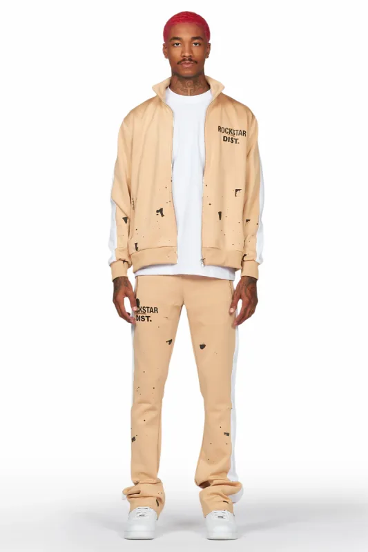 Raffer Tan Tricot Stacked Flare Track Set sold by Rockstar Original