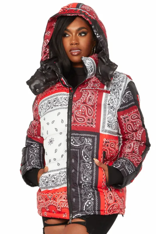 Who's Team Red Oversized Puffer Jacket sold by Rockstar Original