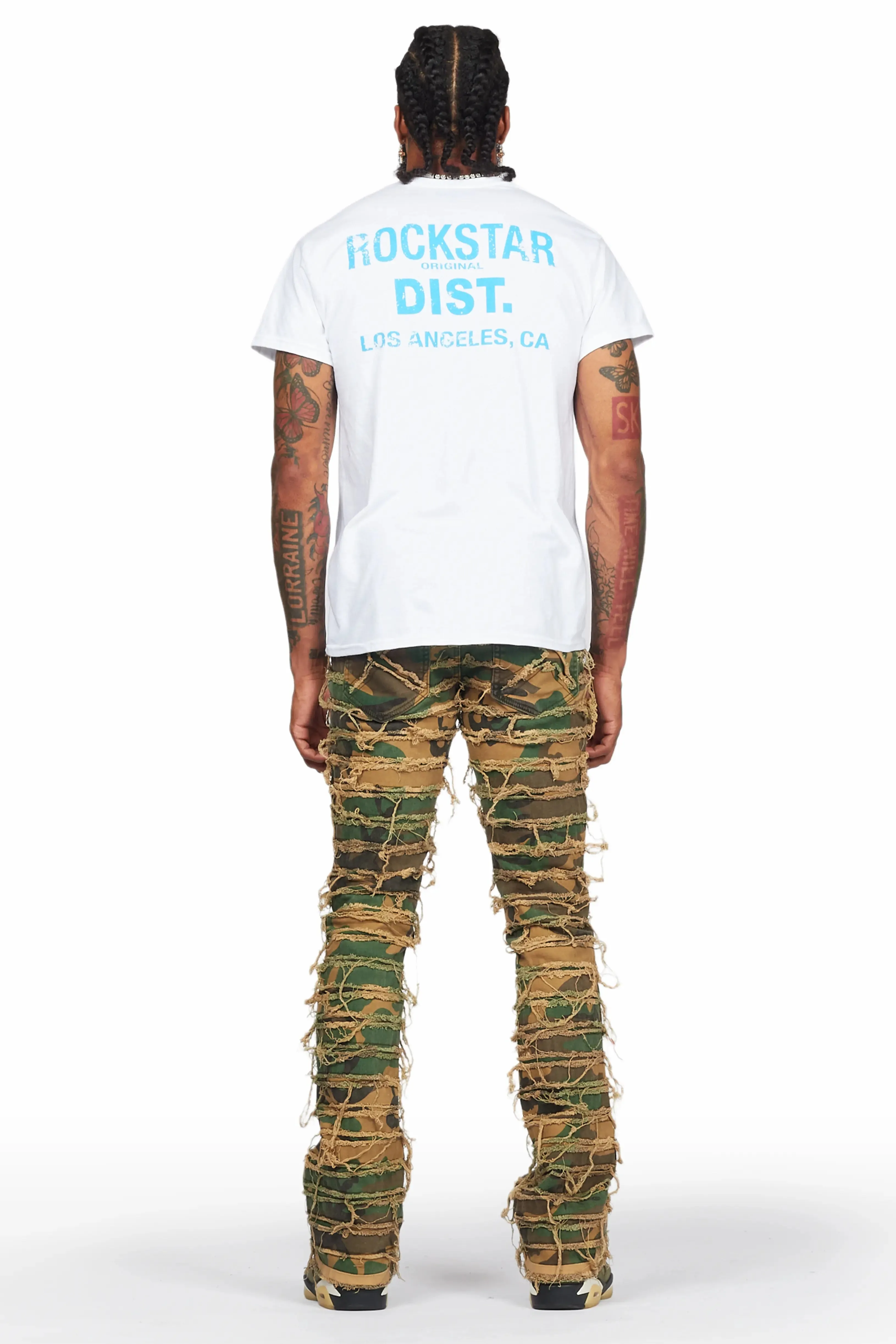 Xuan Faded Camo Painter Stacked Flare Jean sold by Rockstar Original product image thumbnail 5