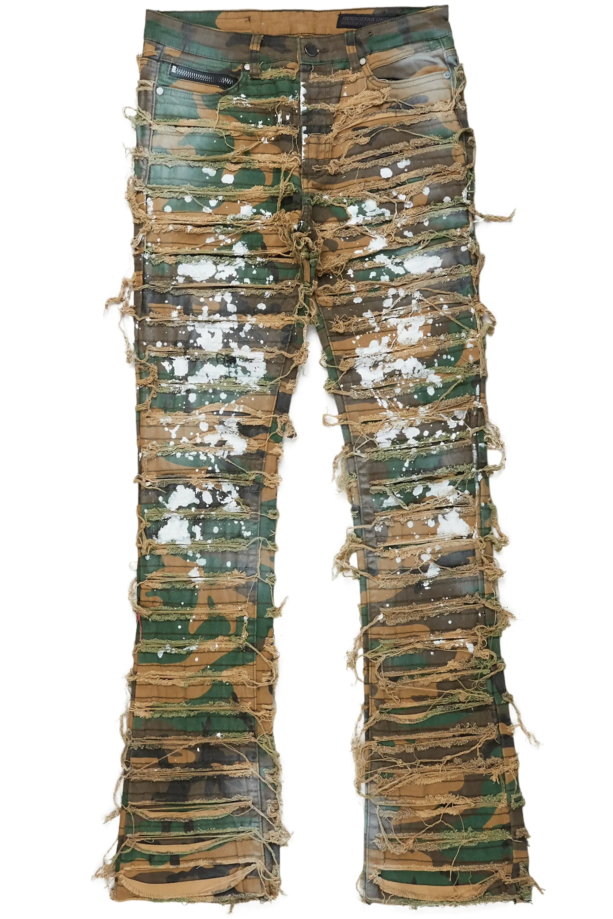 Xuan Faded Camo Painter Stacked Flare Jean sold by Rockstar Original product image thumbnail 2