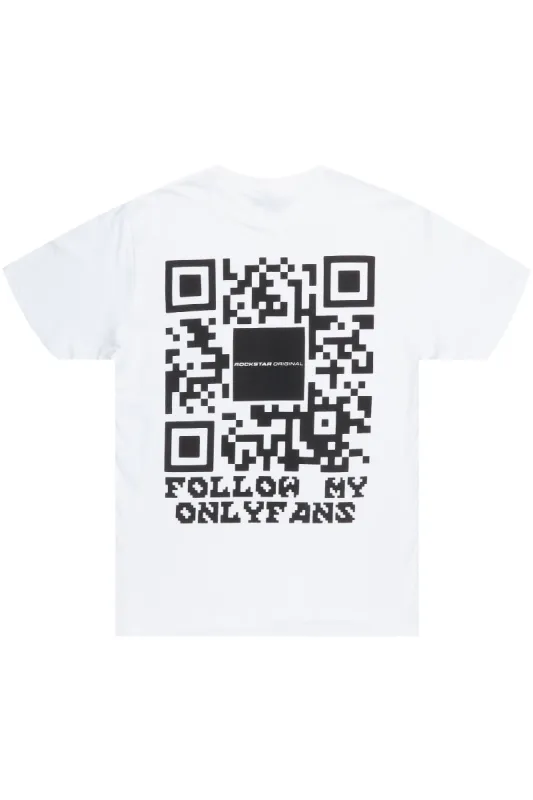 Mizzeree White Graphic T-Shirt made by Rockstar Original