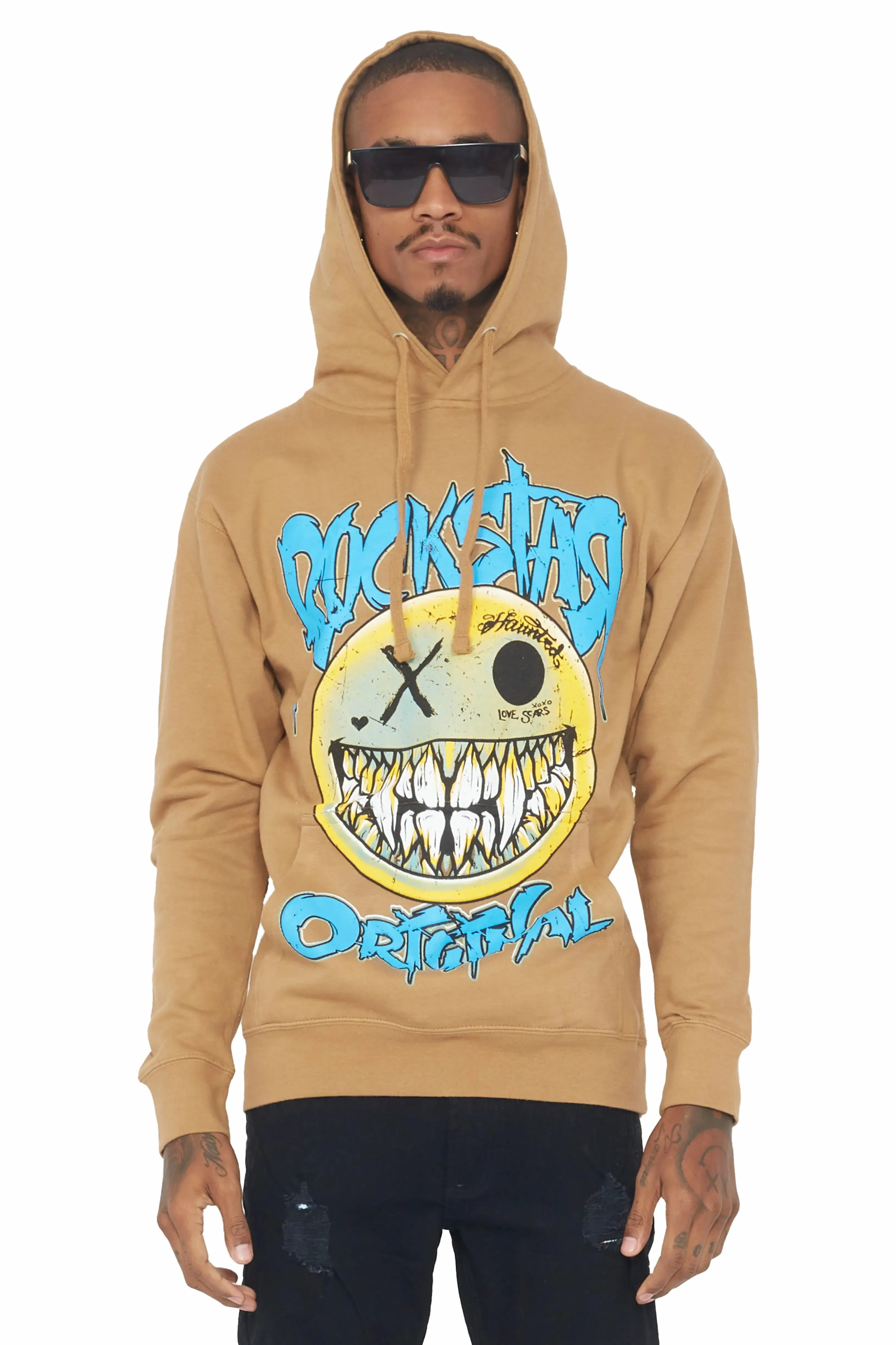 Fraust Beige Graphic Hoodie sold by Rockstar Original