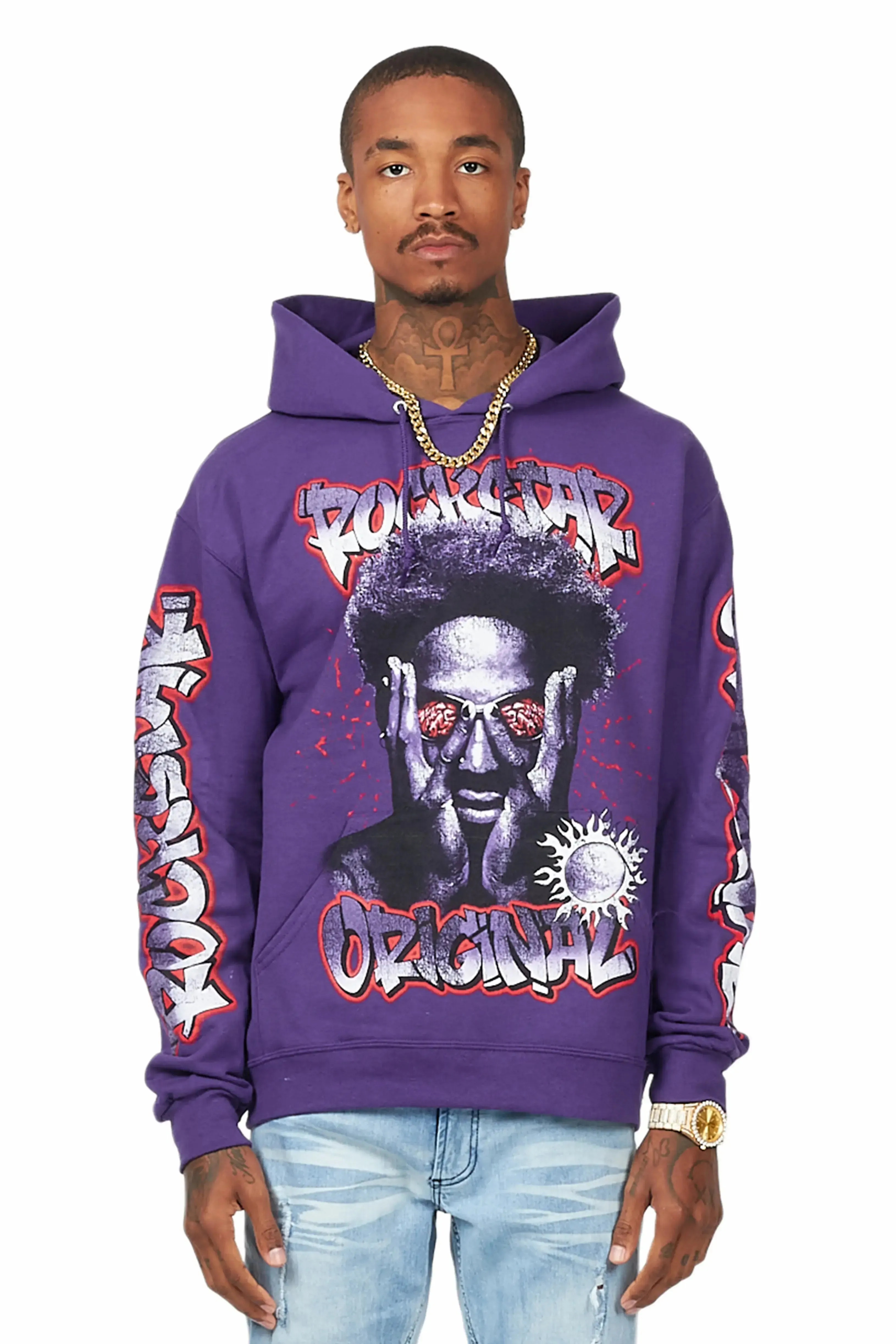 Acke Purple Graphic Hoodie sold by Rockstar Original