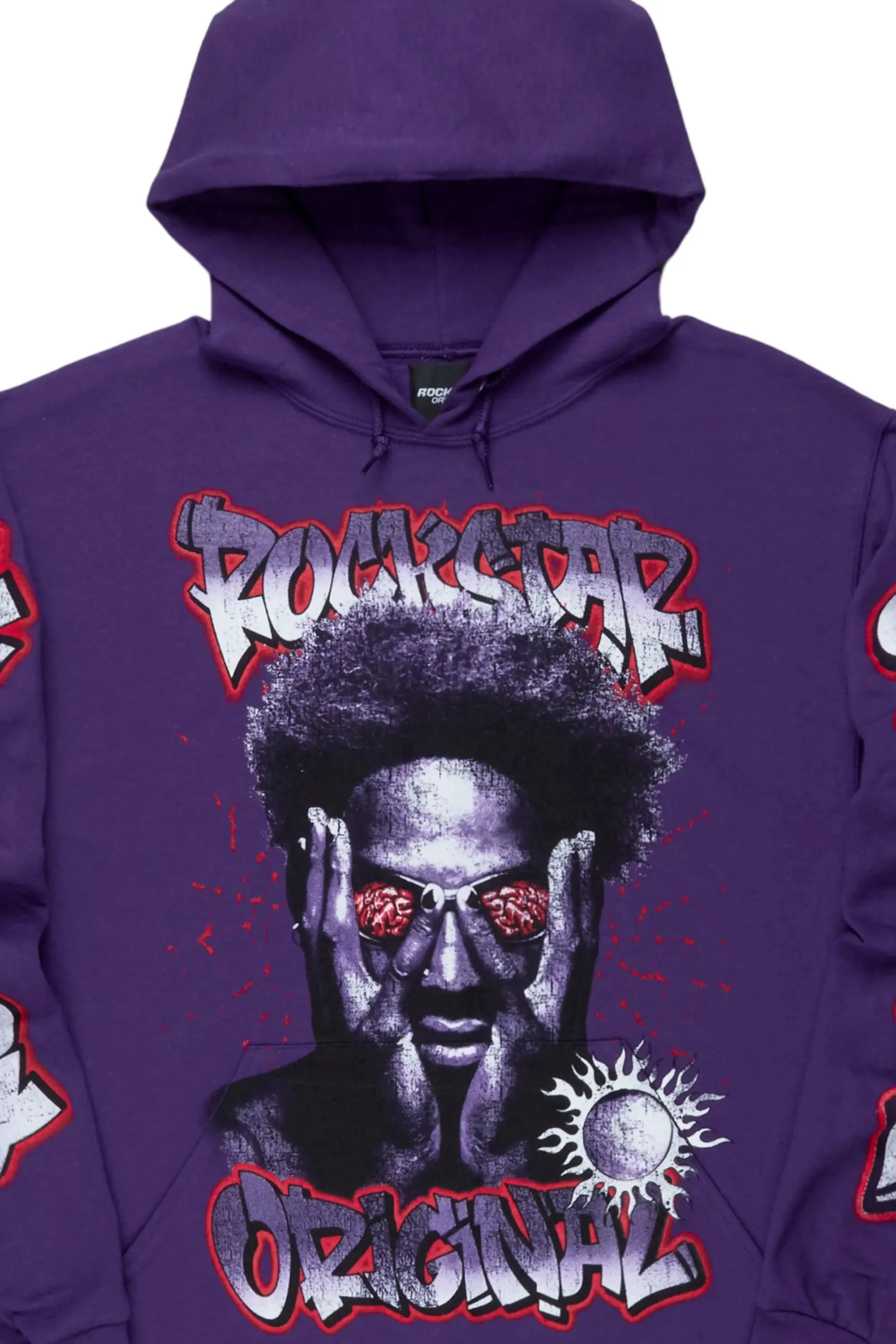 Acke Purple Graphic Hoodie sold by Rockstar Original product image thumbnail 3