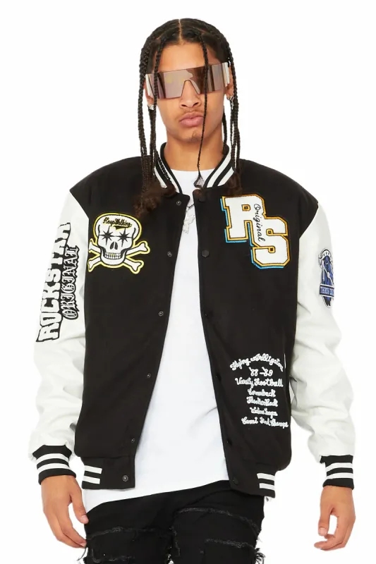 Rush Black/White Varsity Jacket sold by Rockstar Original