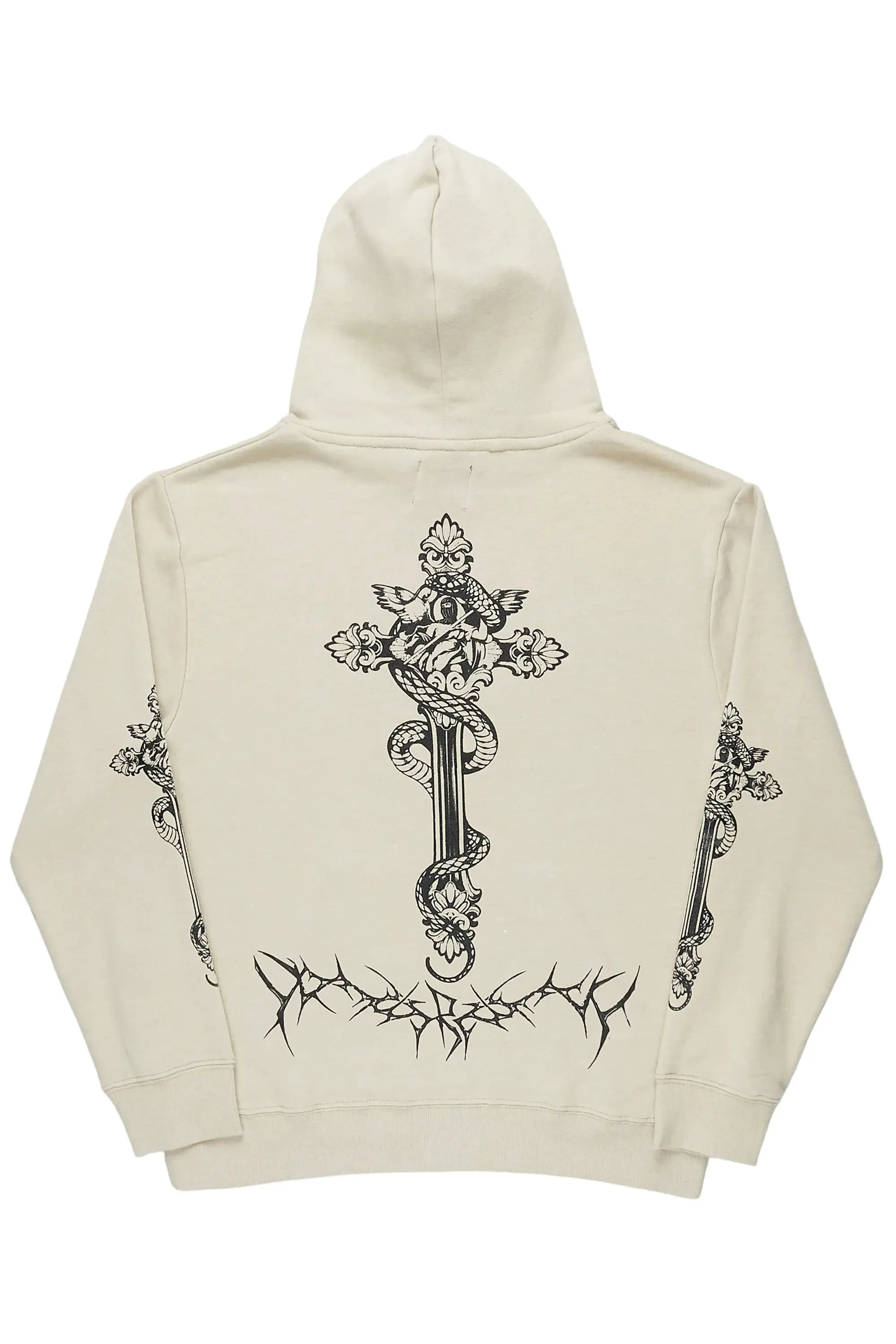 Leander Beige Graphic Hoodie sold by Rockstar Original product image thumbnail 5