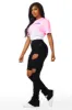 Sheana Black Distressed Super Stacked Jean sold by Rockstar Original