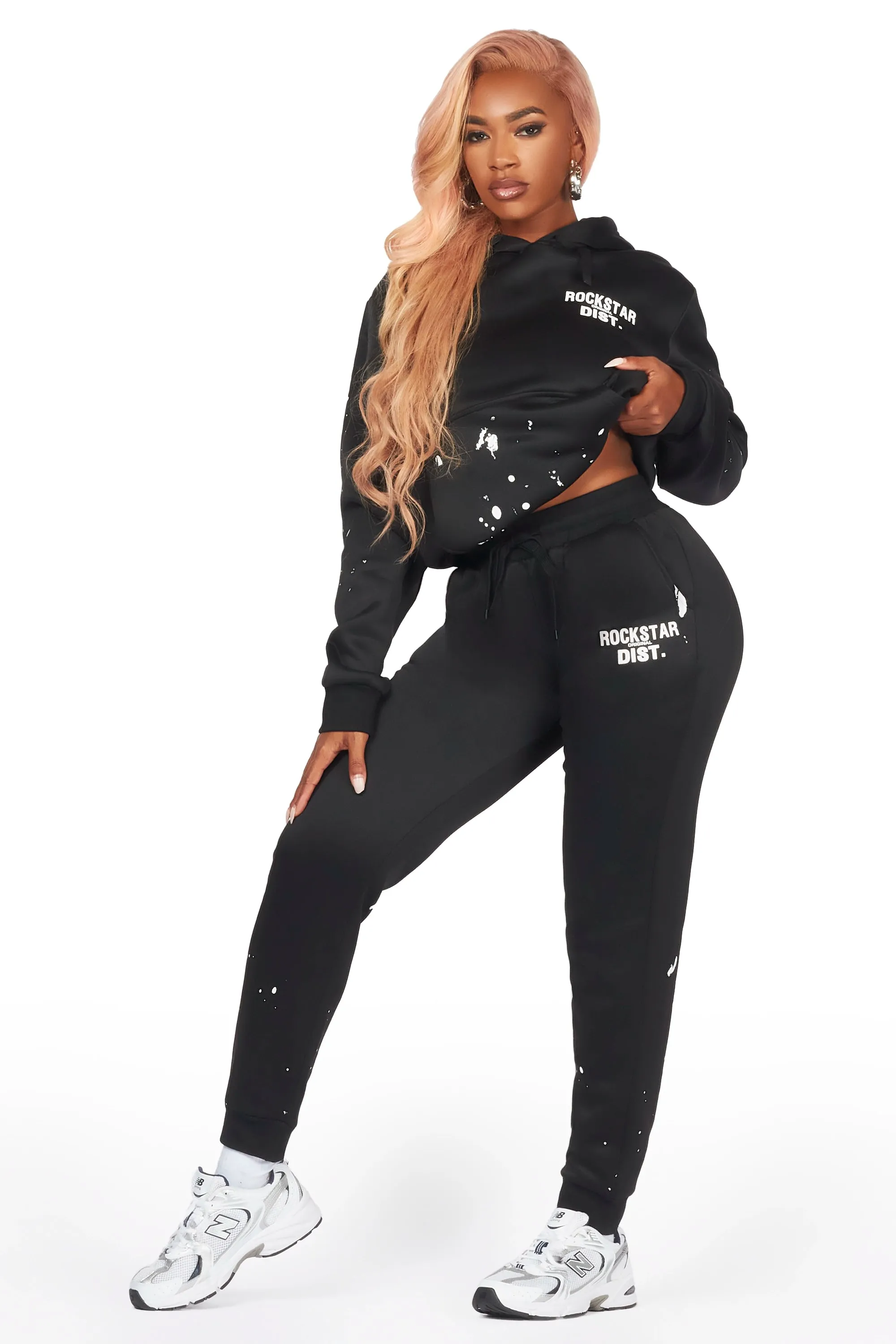 Hadley Black Jogger Trackset sold by Rockstar Original product image thumbnail 4