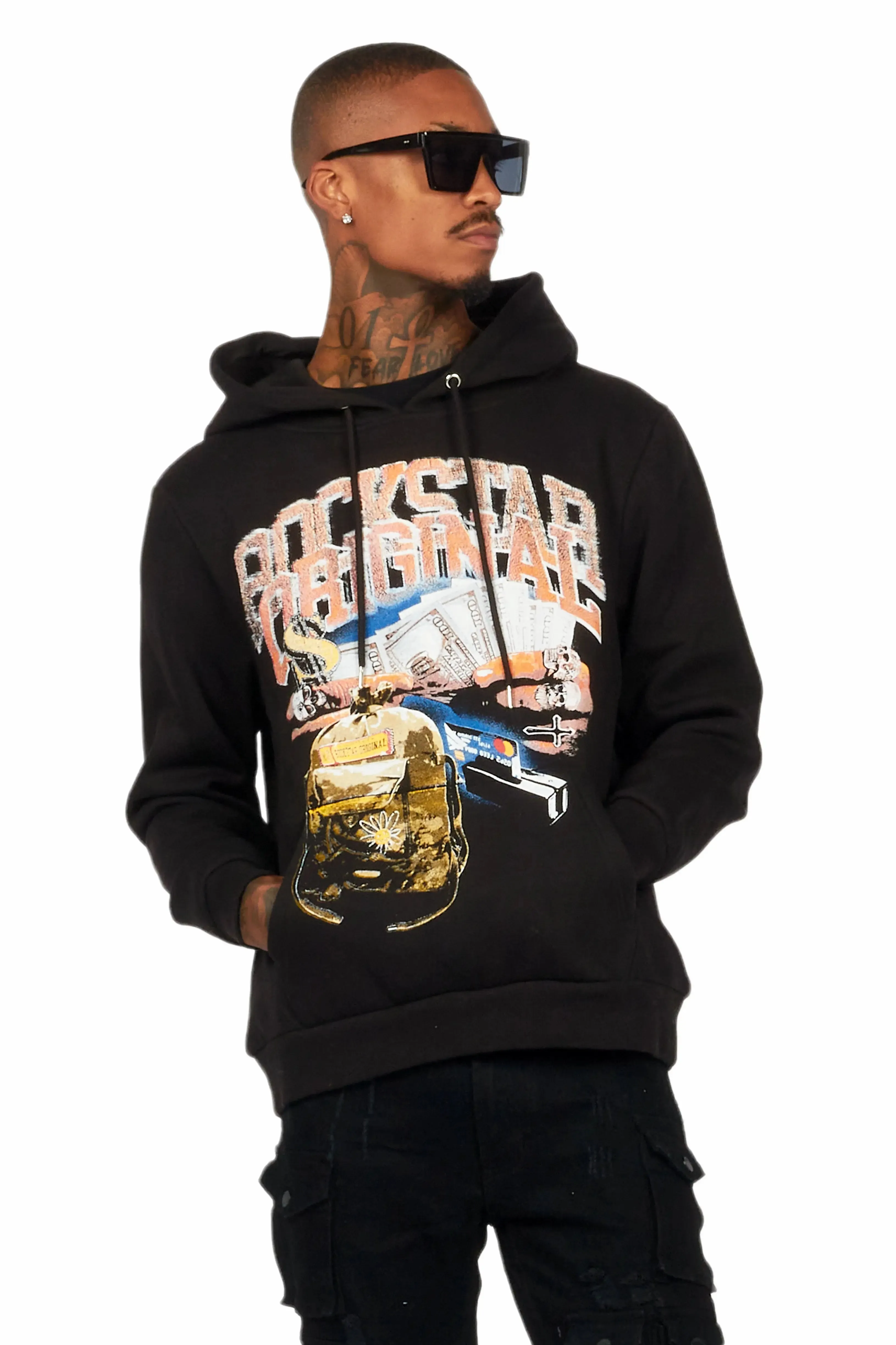 Floriana Black Graphic Hoodie sold by Rockstar Original product image thumbnail 2
