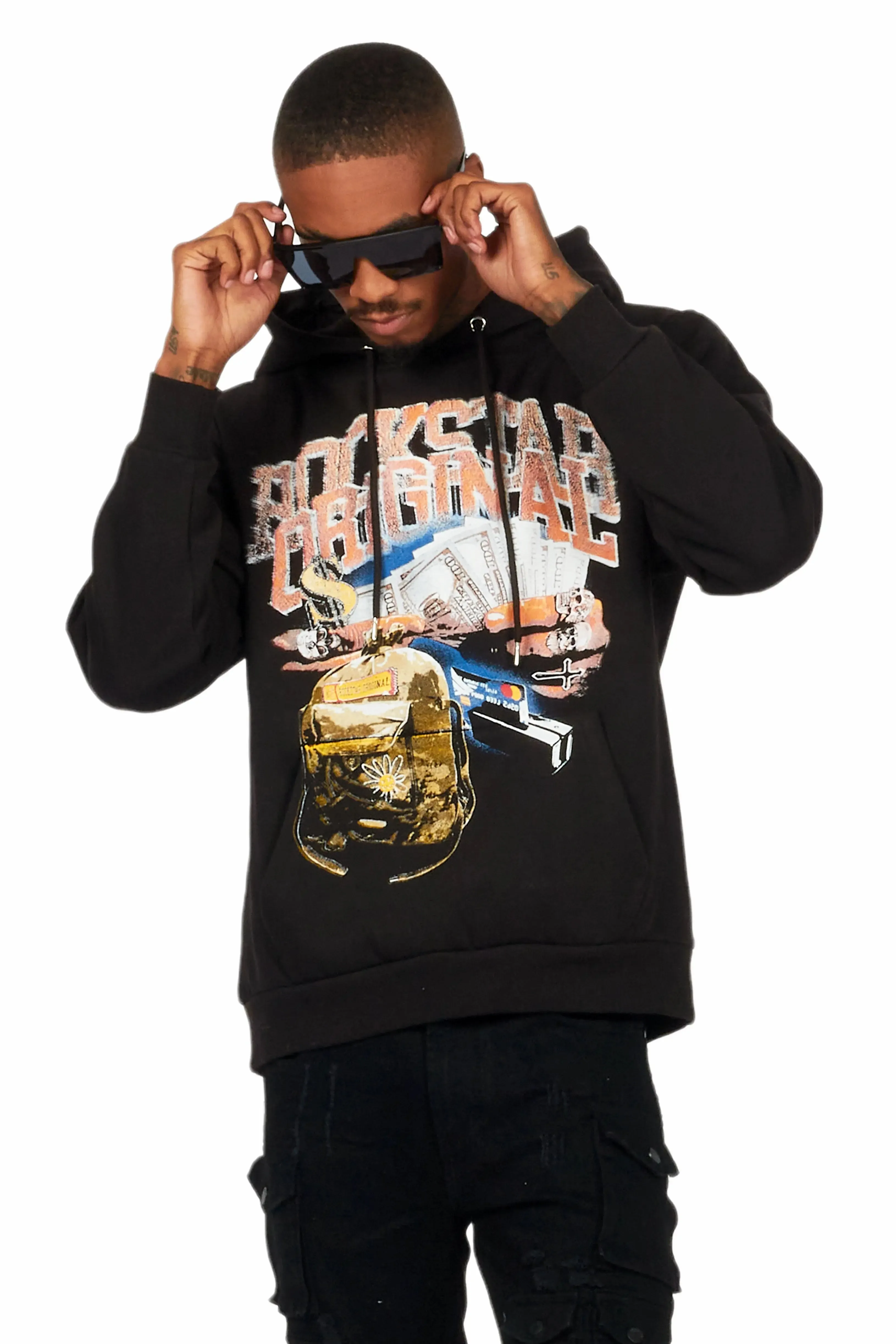 Floriana Black Graphic Hoodie sold by Rockstar Original product image thumbnail 3